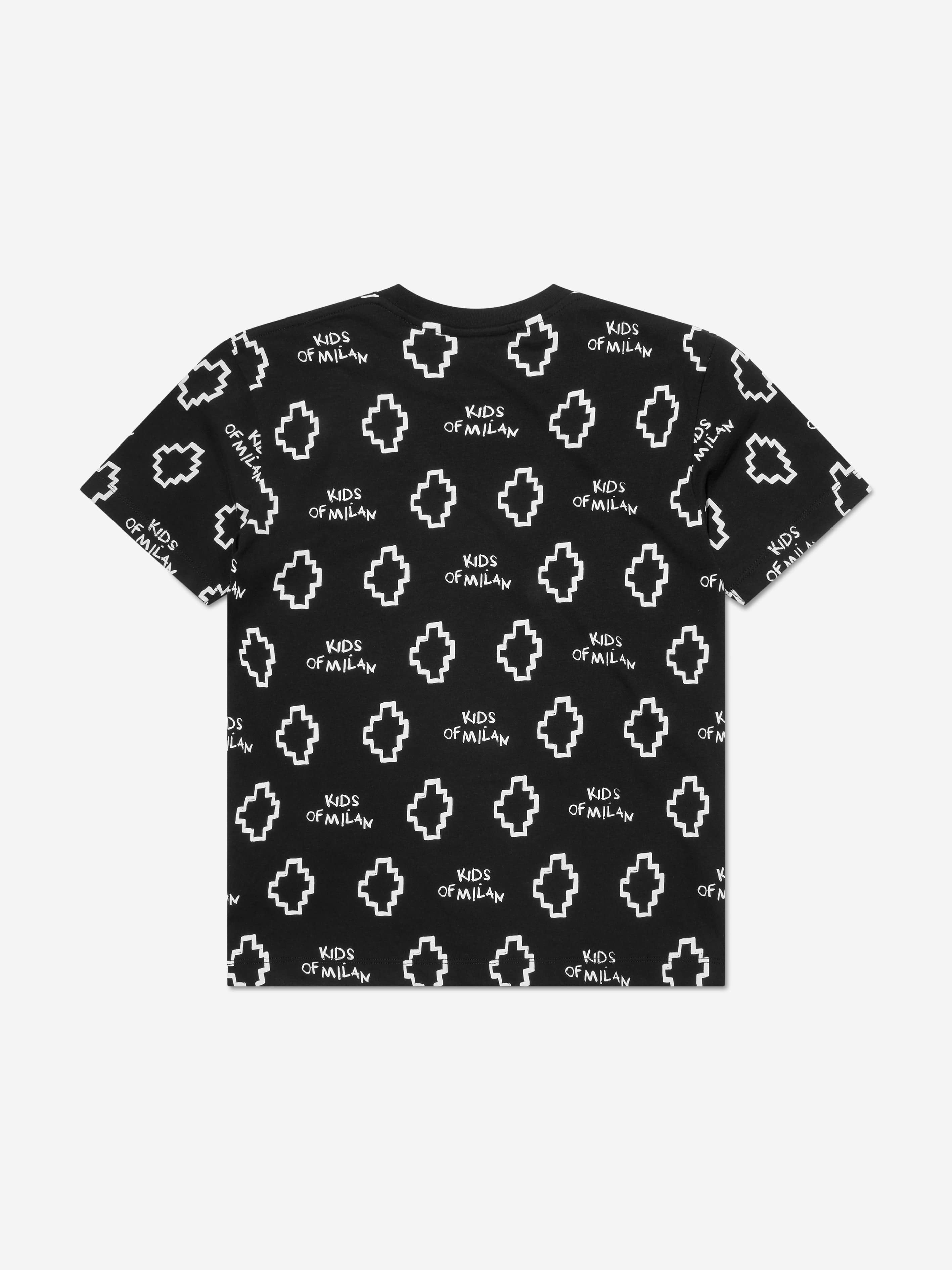 Marcelo Burlon Boys Cotton Short Sleeve Logo T-Shirt