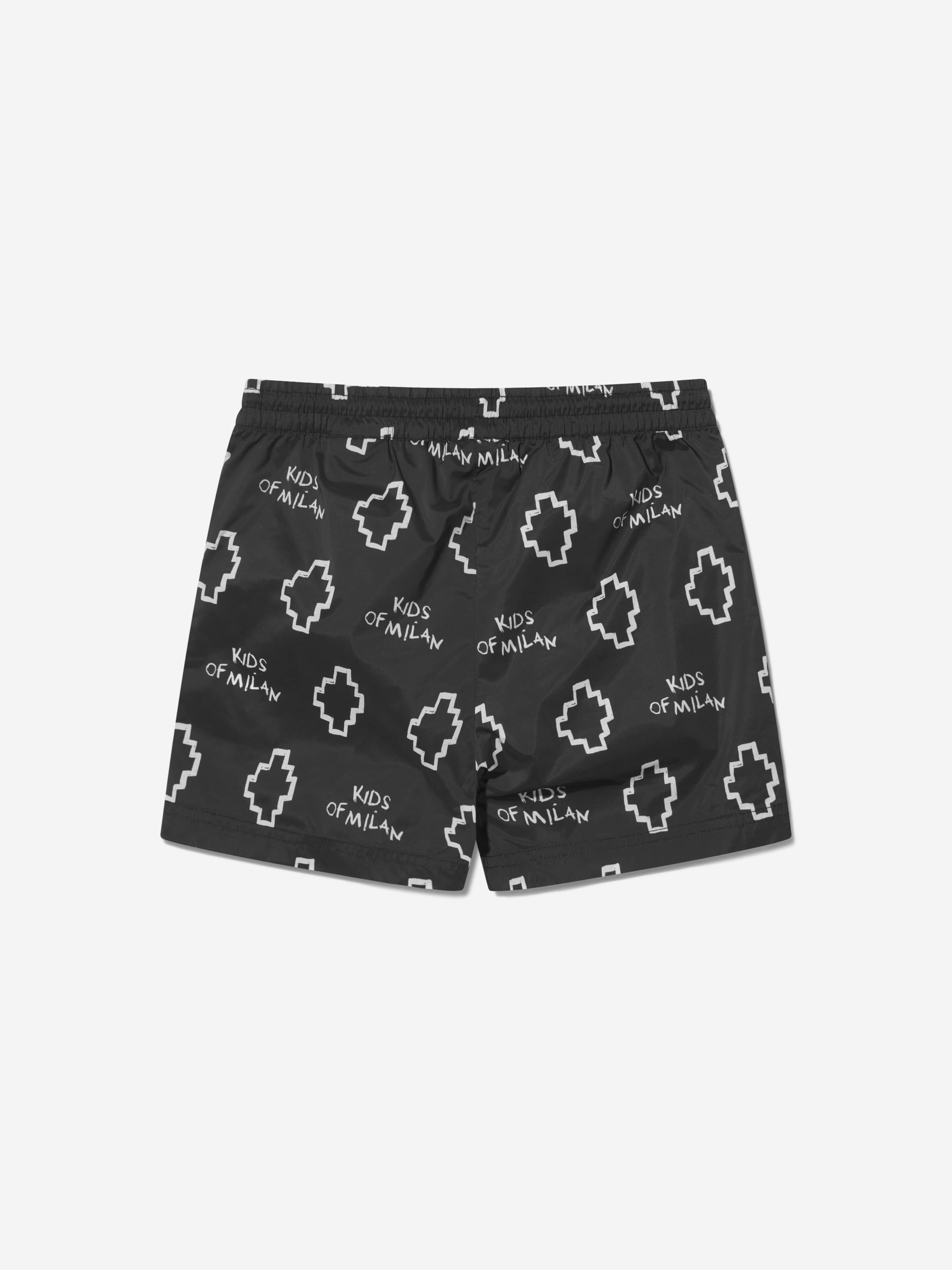 Marcelo Burlon Boys Logo Print Swim Shorts