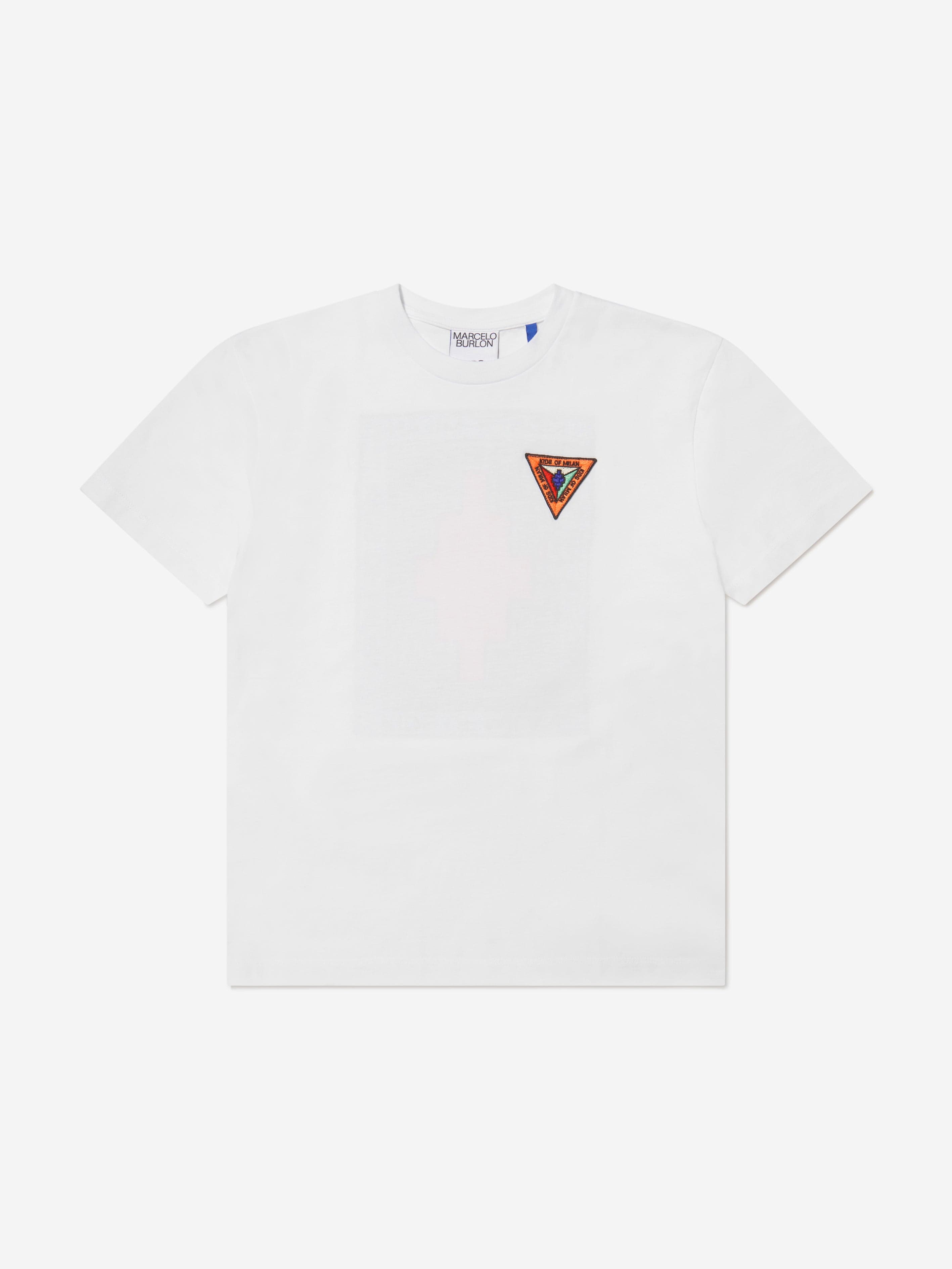 Marcelo Burlon Girls Cotton Short Sleeve Logo T-Shirt