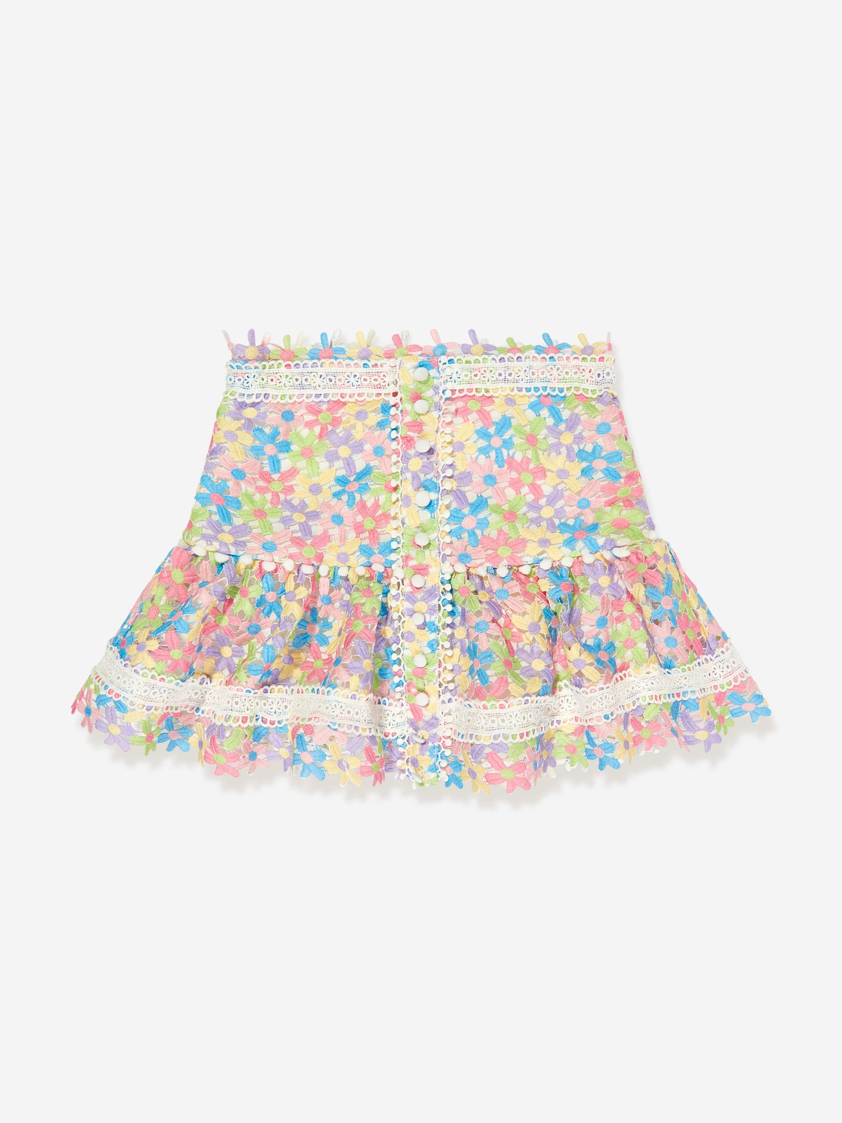 Marlo Girls Giselle Embroidered Skirt in Multicolour