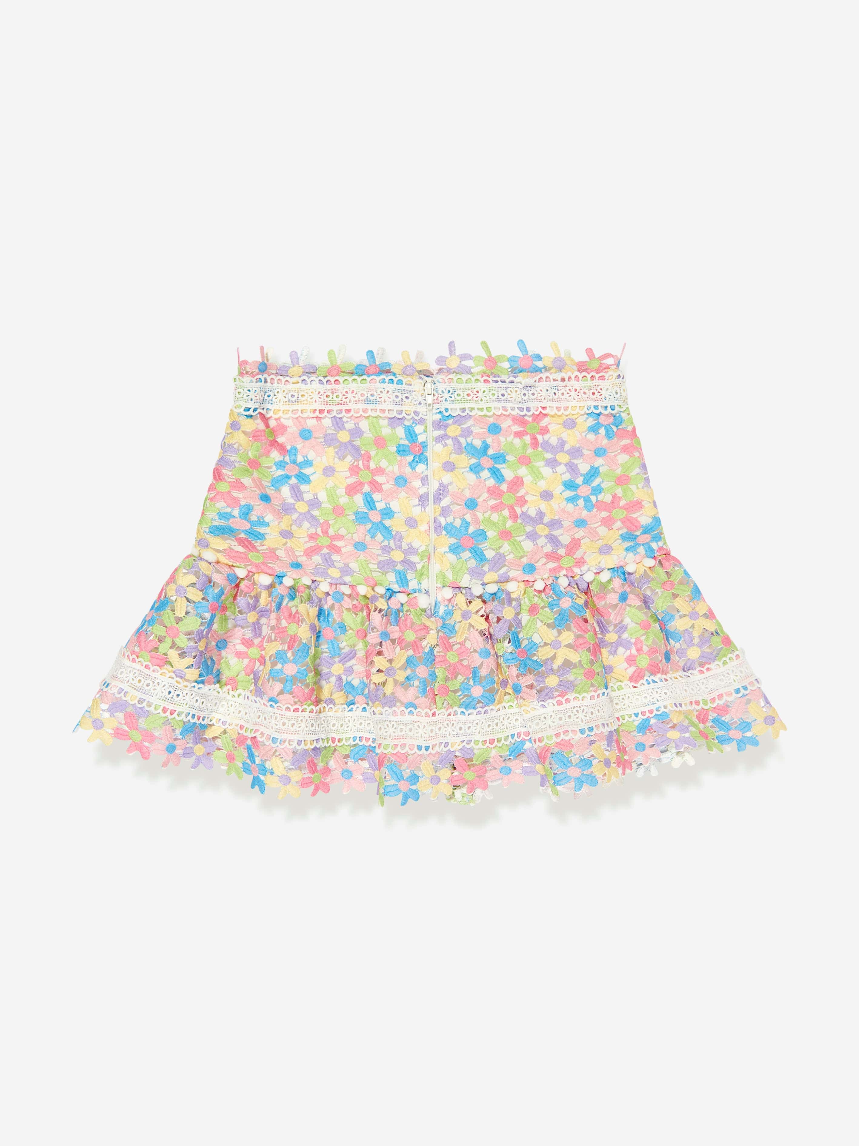 Marlo Girls Giselle Embroidered Skirt in Multicolour