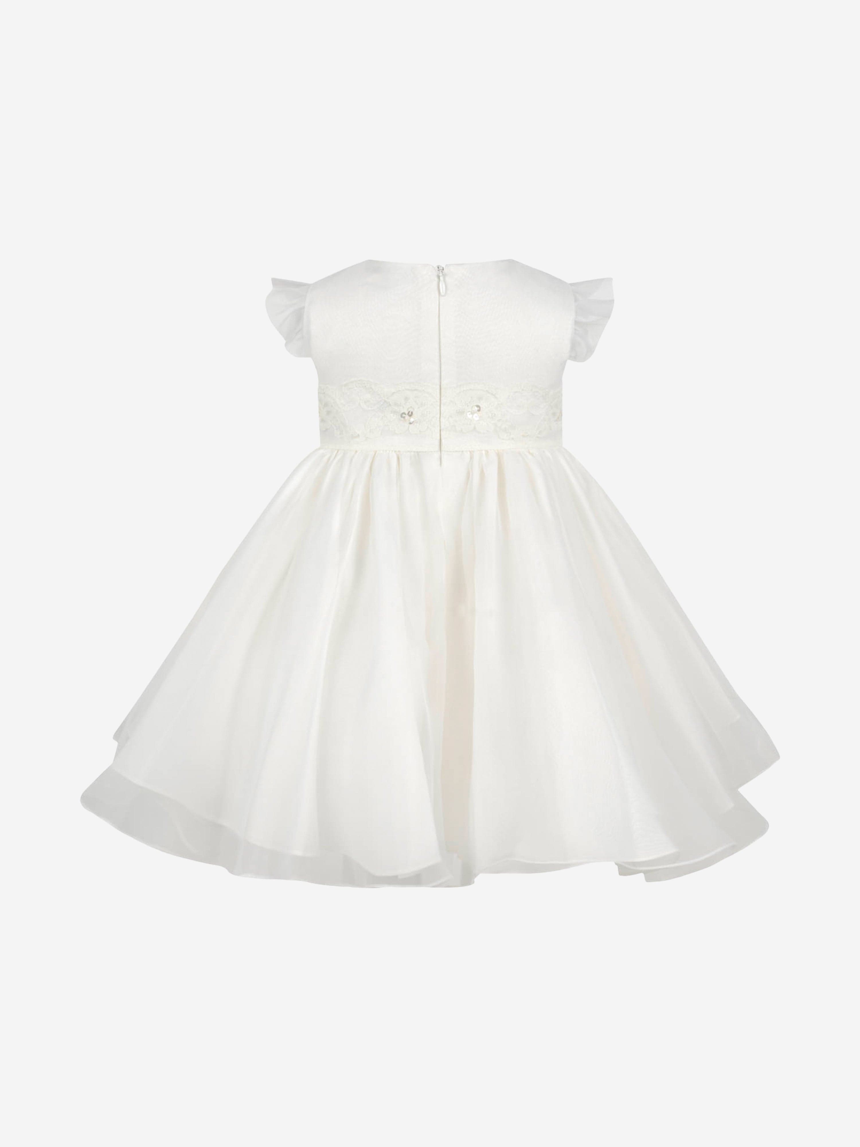 Sarah Louise Girls Dress - Organza & Lace Trim Ceremonial Dress