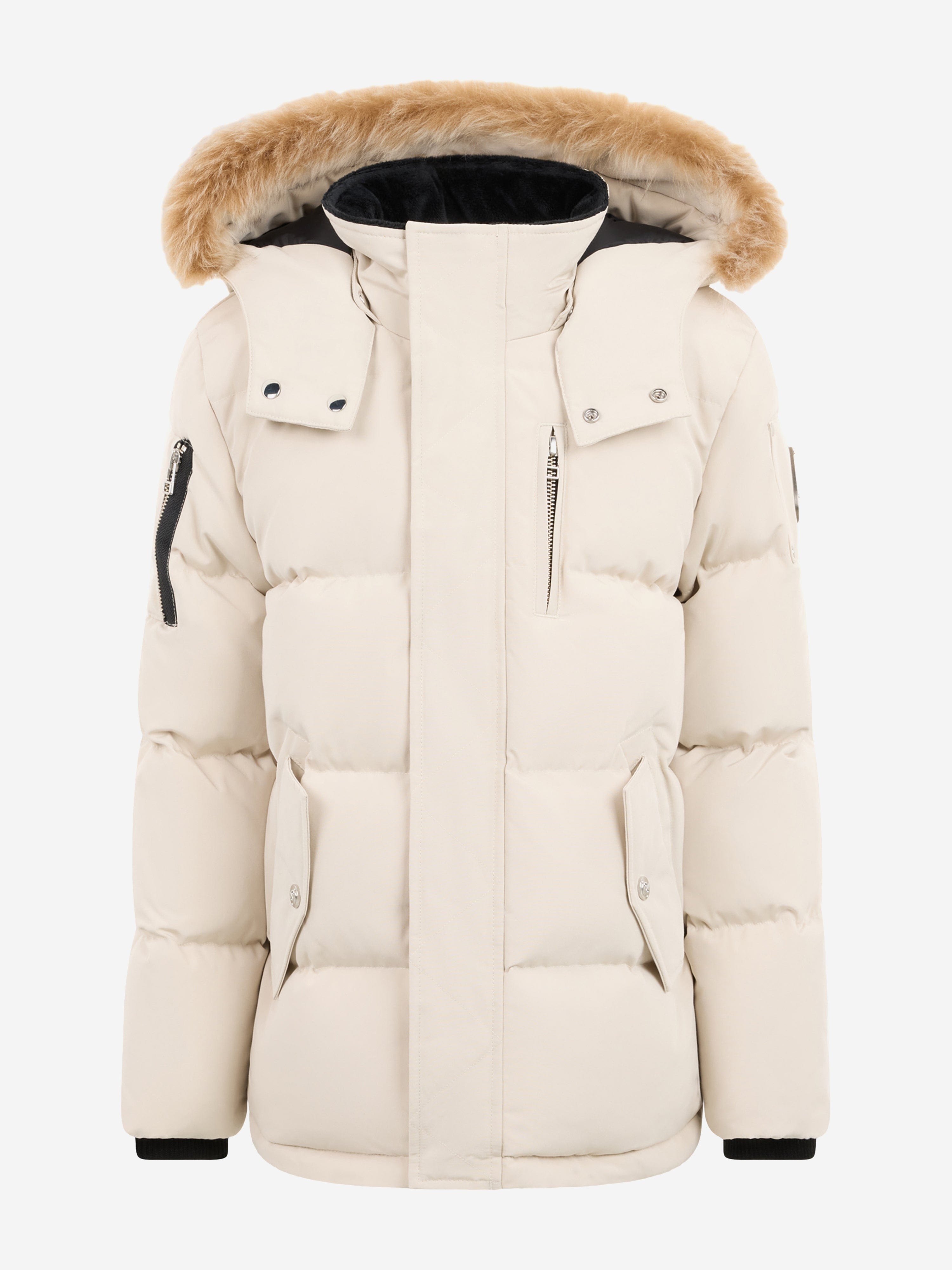 Moose Knuckles Kids 3Q Down Padded Puffer Jacket in Ivory