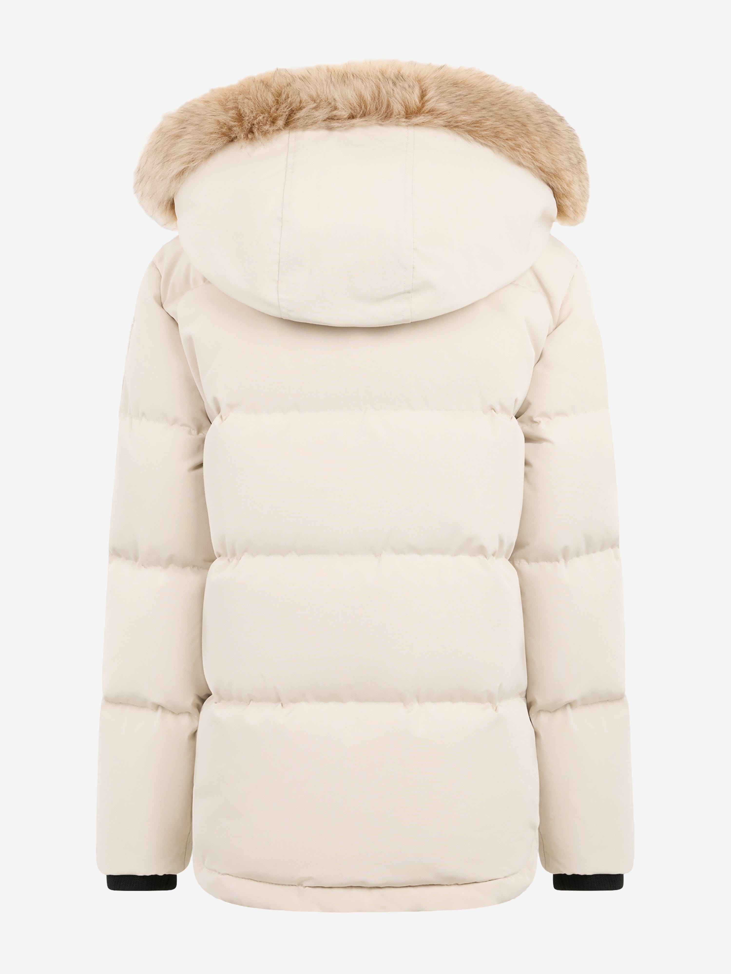 Moose Knuckles Kids 3Q Down Padded Puffer Jacket in Ivory