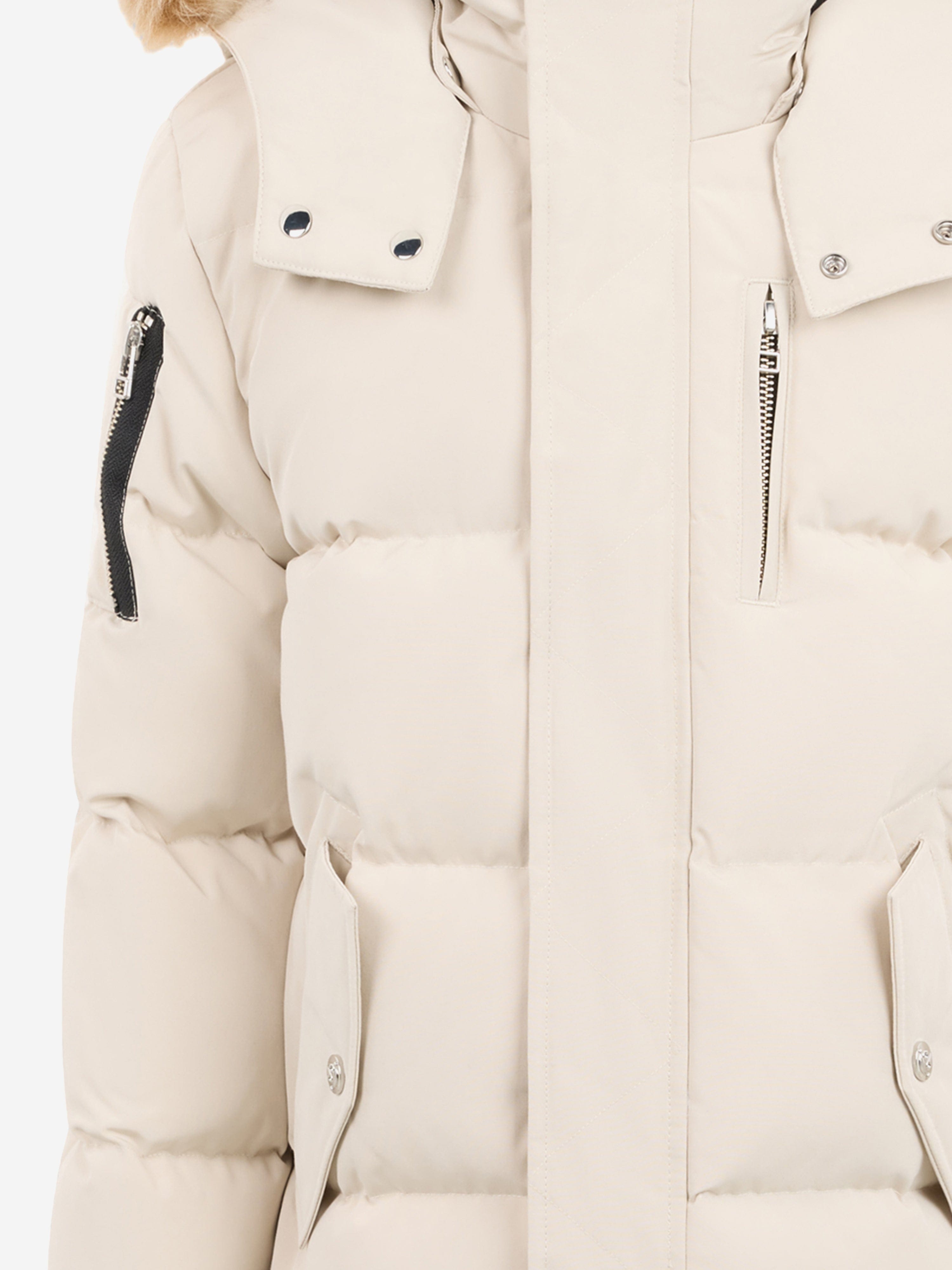 Moose Knuckles Kids 3Q Down Padded Puffer Jacket in Ivory