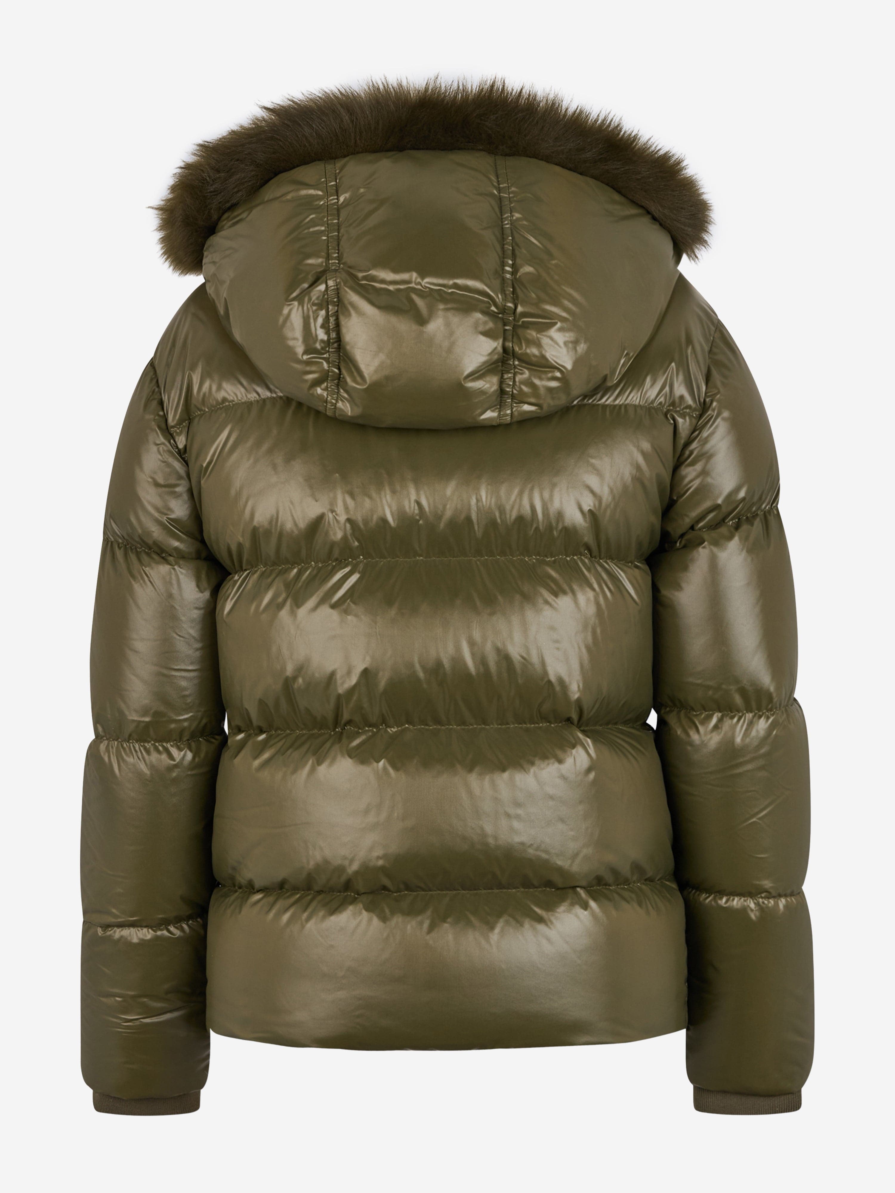 Moose Knuckles Kids Kings Down Padded Puffer Jacket in Green