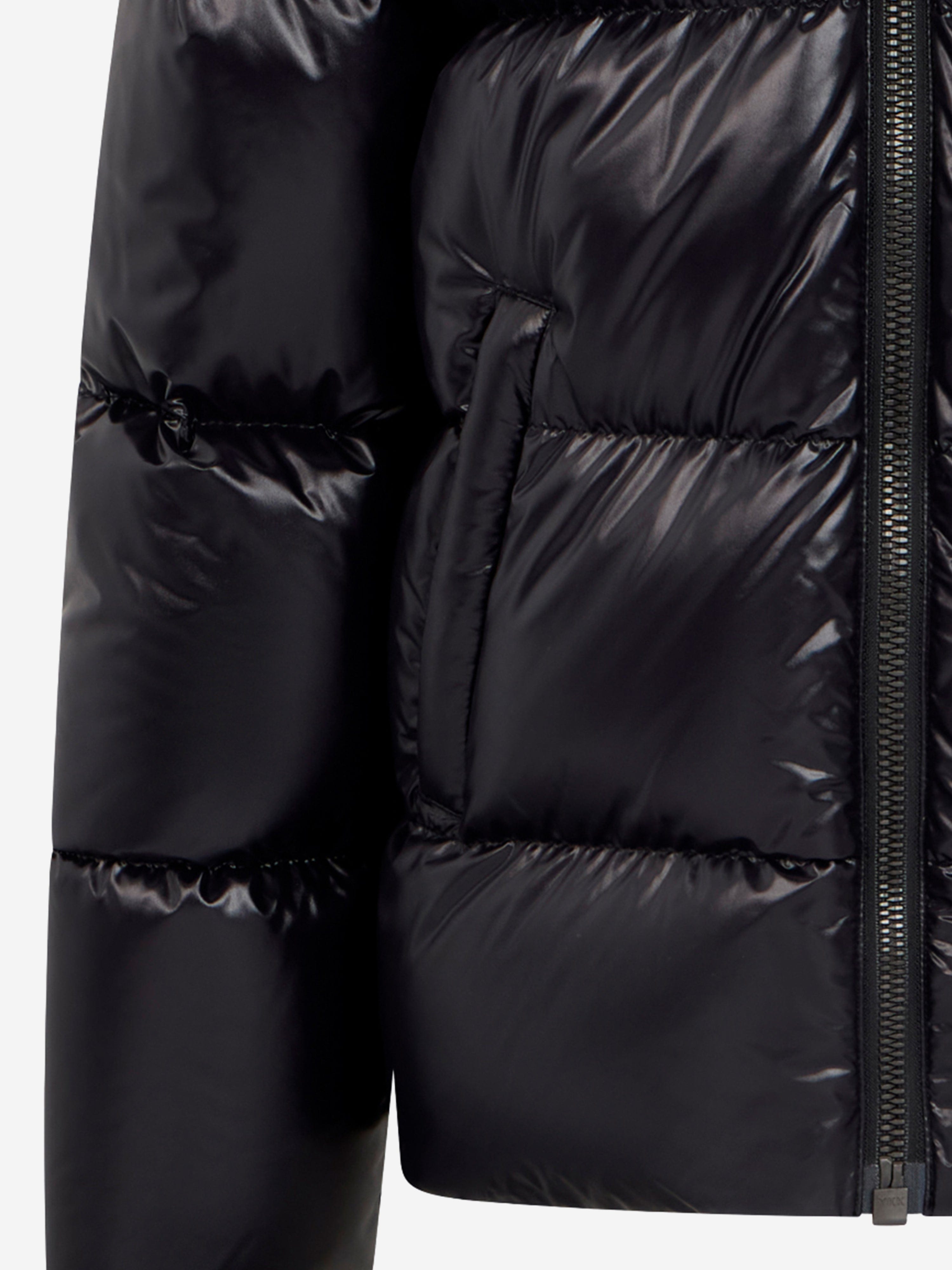 Moose Knuckles Kids Kings Down Padded Puffer Jacket in Black