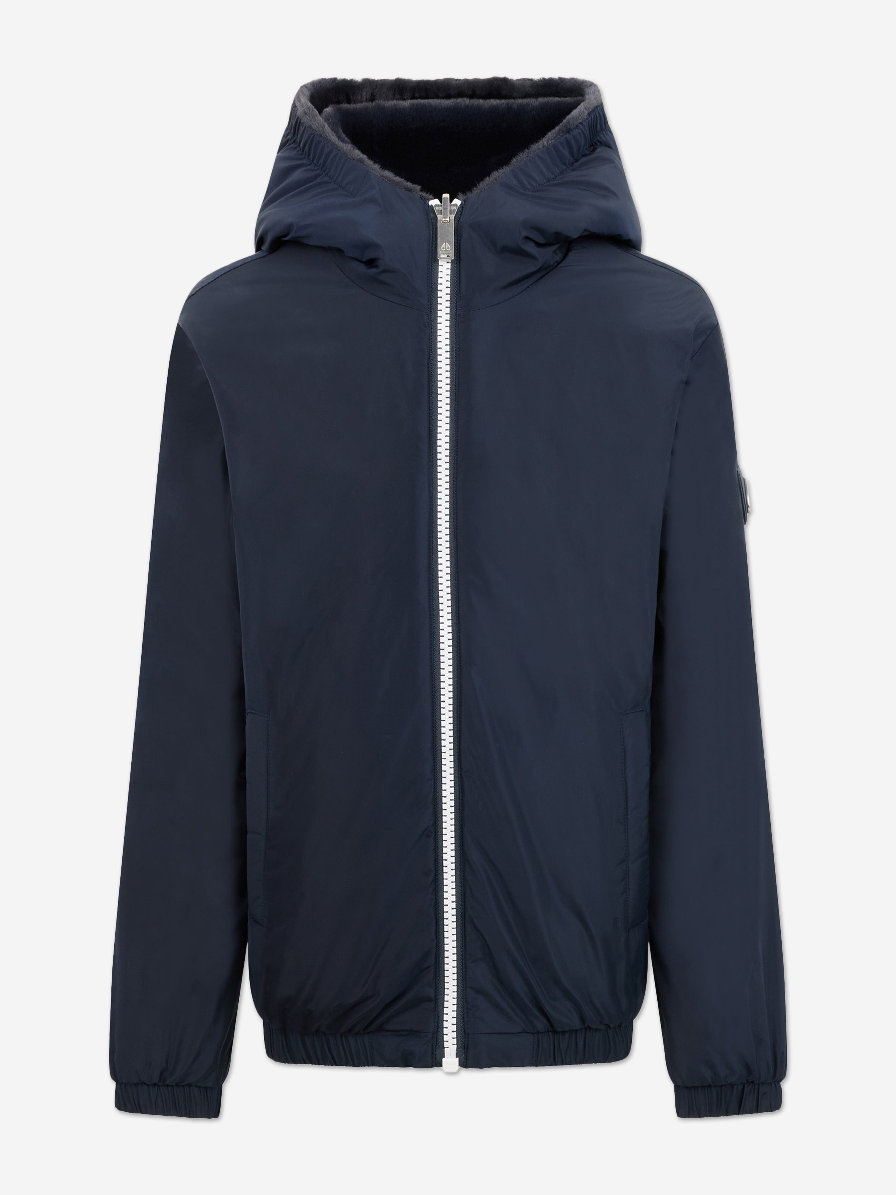 Moose Knuckles Kids Simcoe Reversible Bunny Jacket in Navy