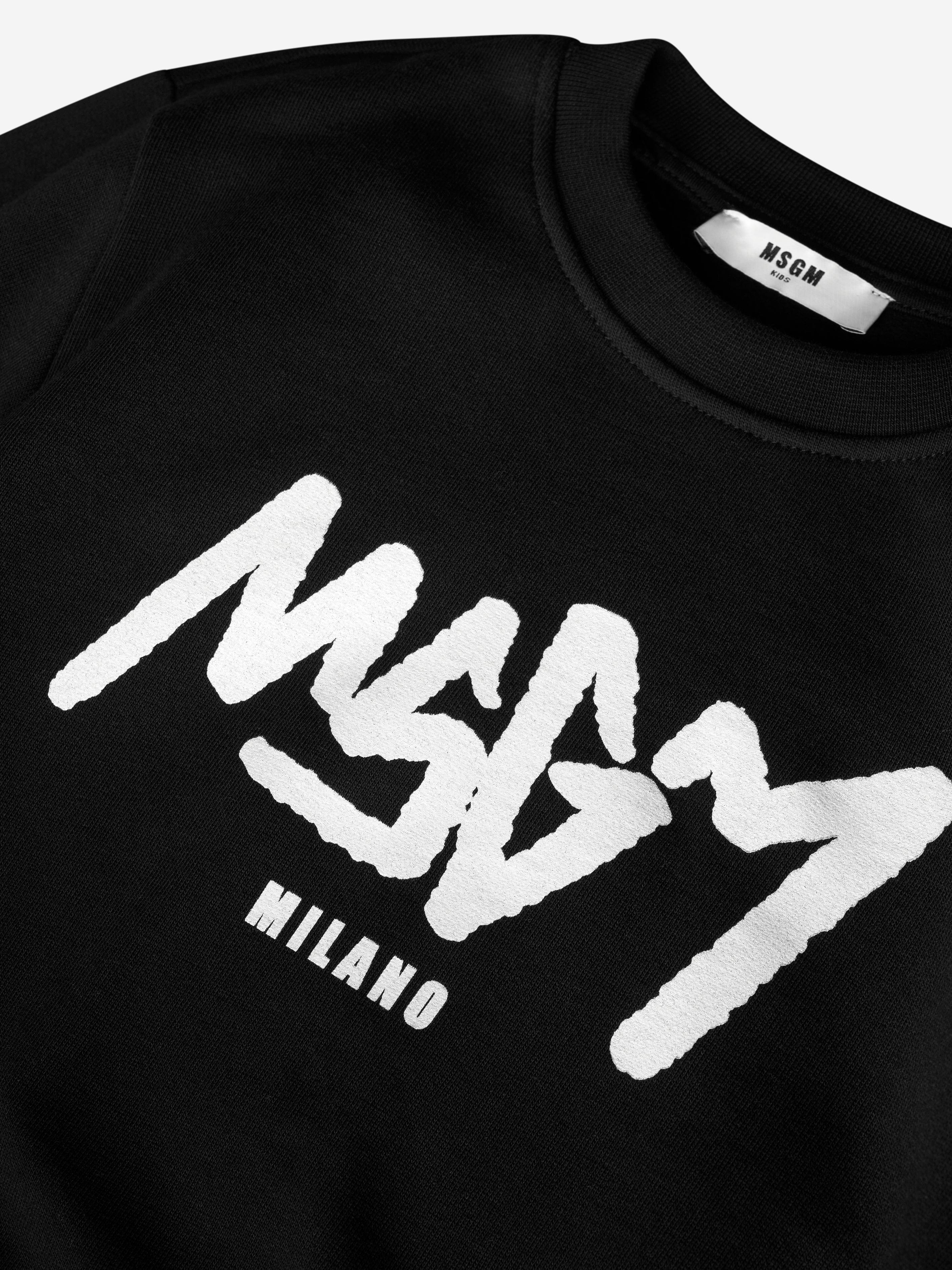 MSGM Boys Logo Sweatshirt in Black