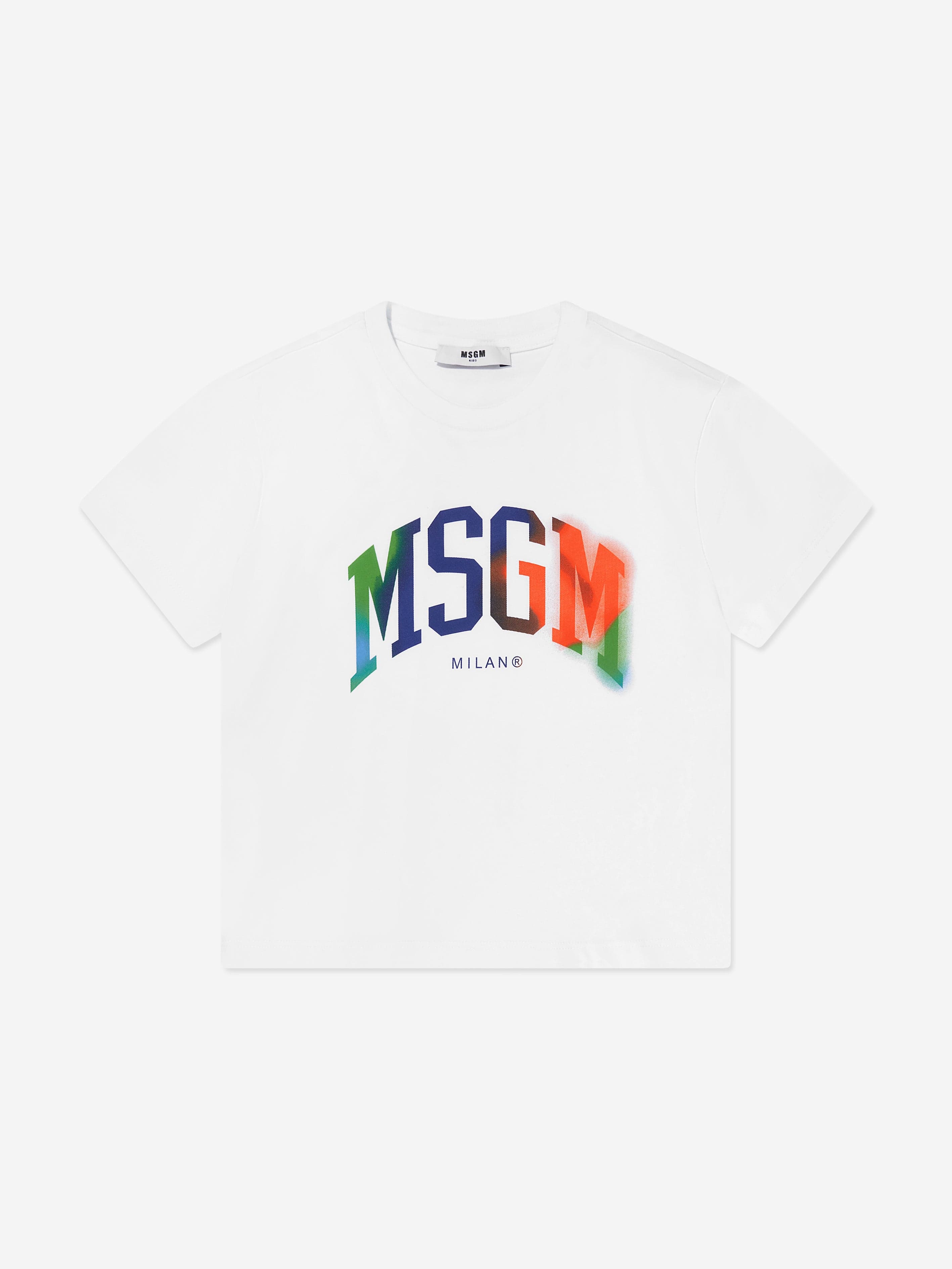 MSGM Boys Logo T-Shirt in White