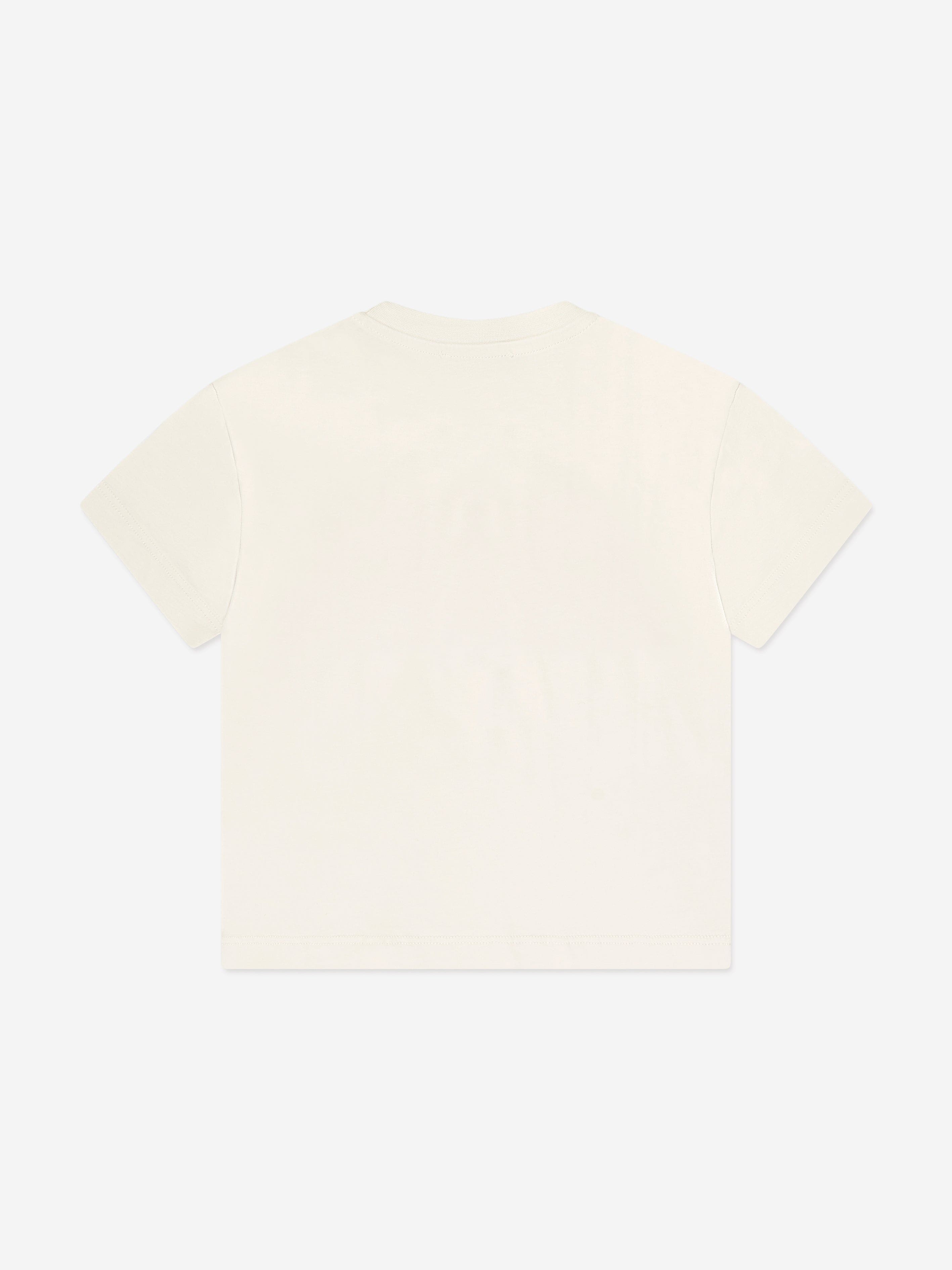 MSGM Boys Logo T-Shirt in Ivory