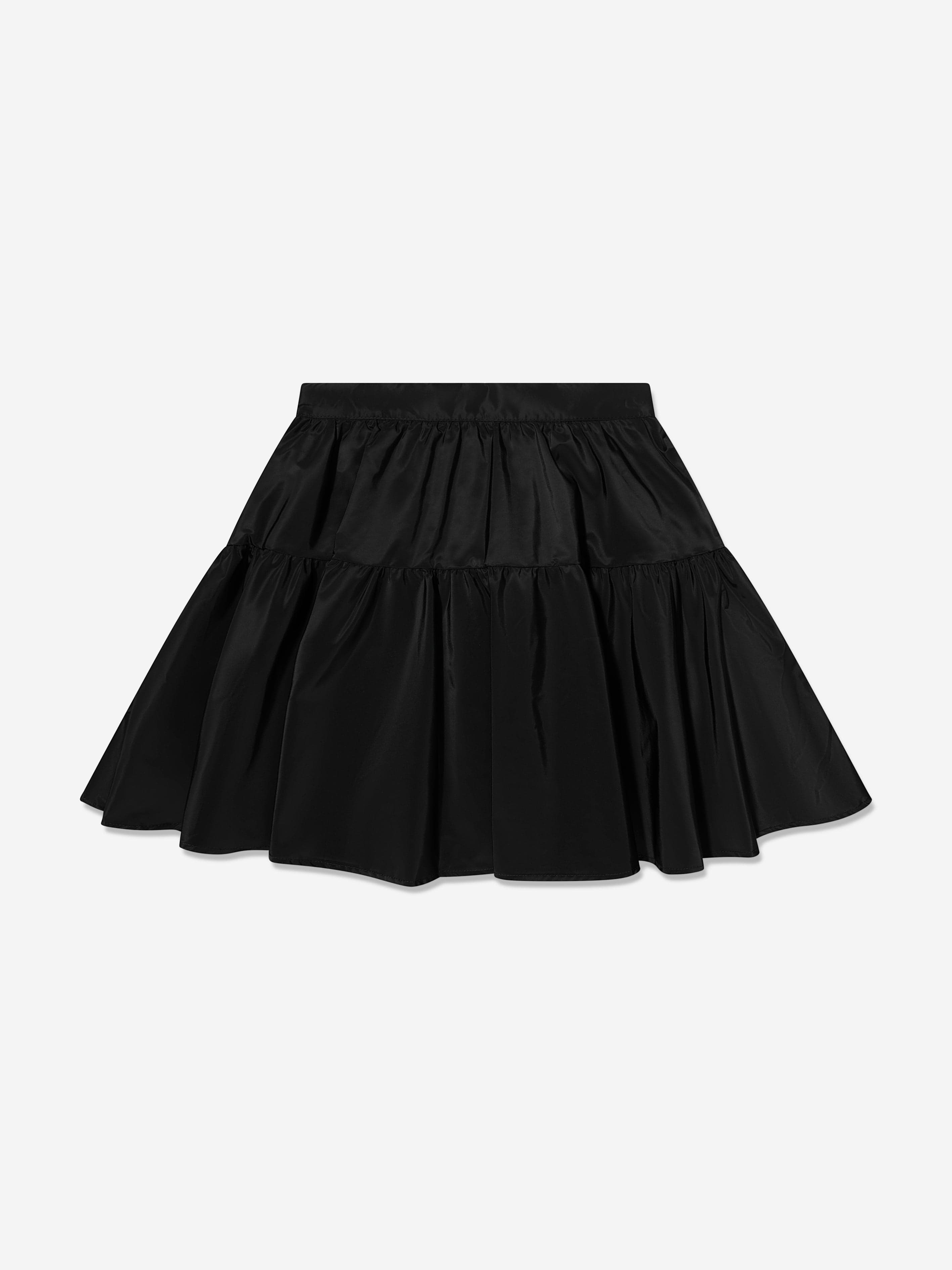 MSGM Girls Taffeta Skirt in Black