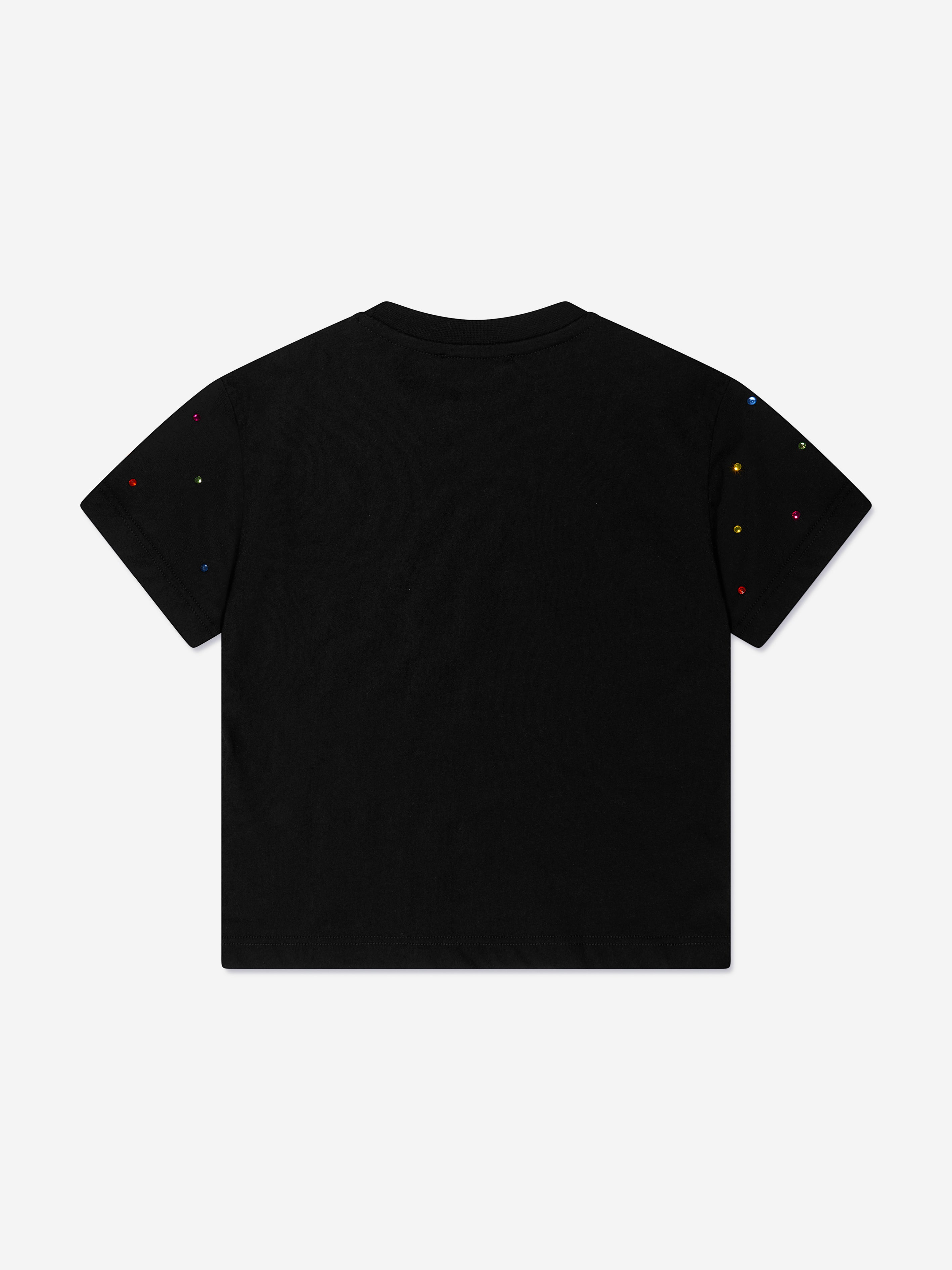 MSGM Girls Logo T-Shirt in Black