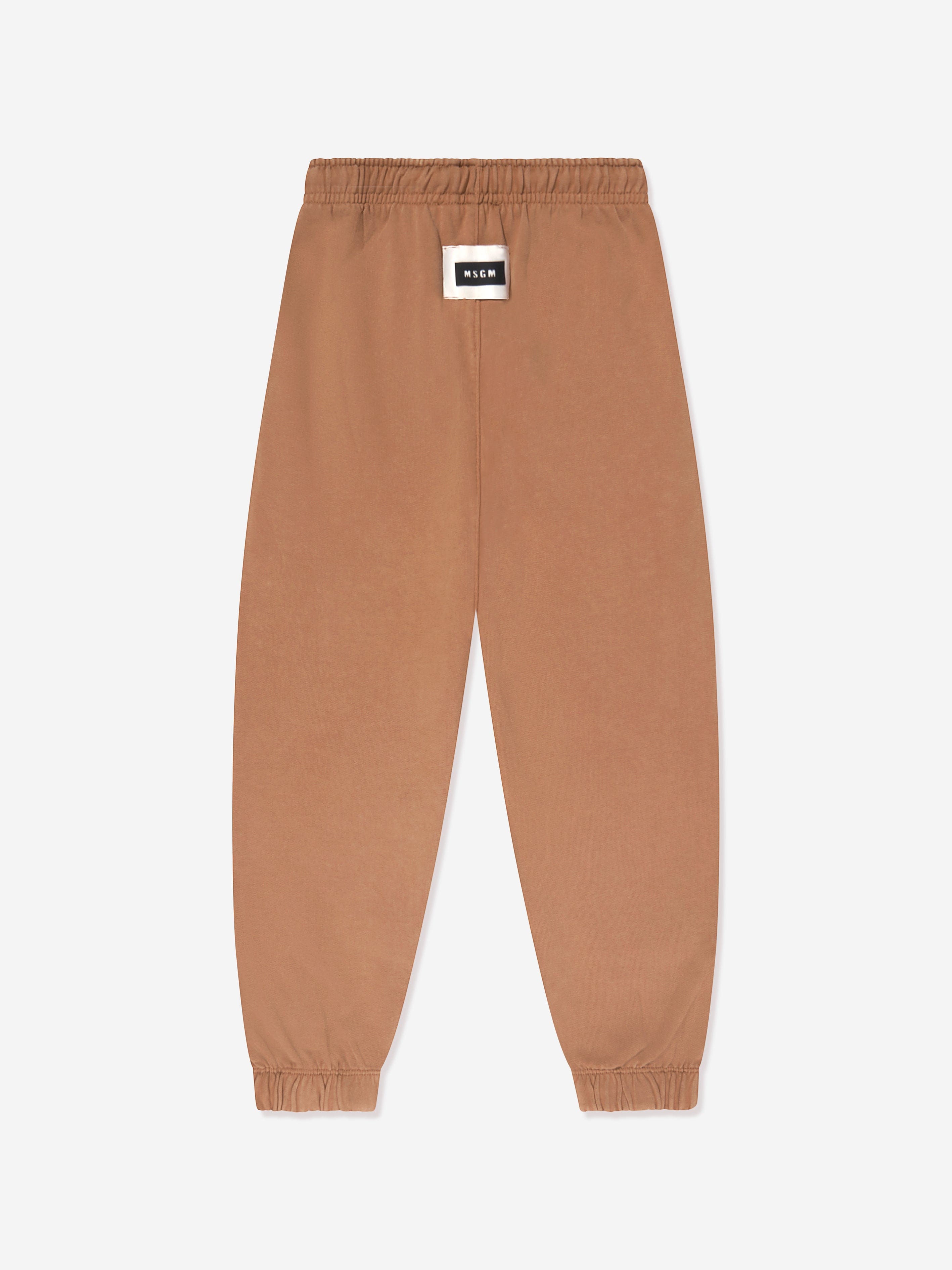 MSGM Kids Branded Joggers in Beige