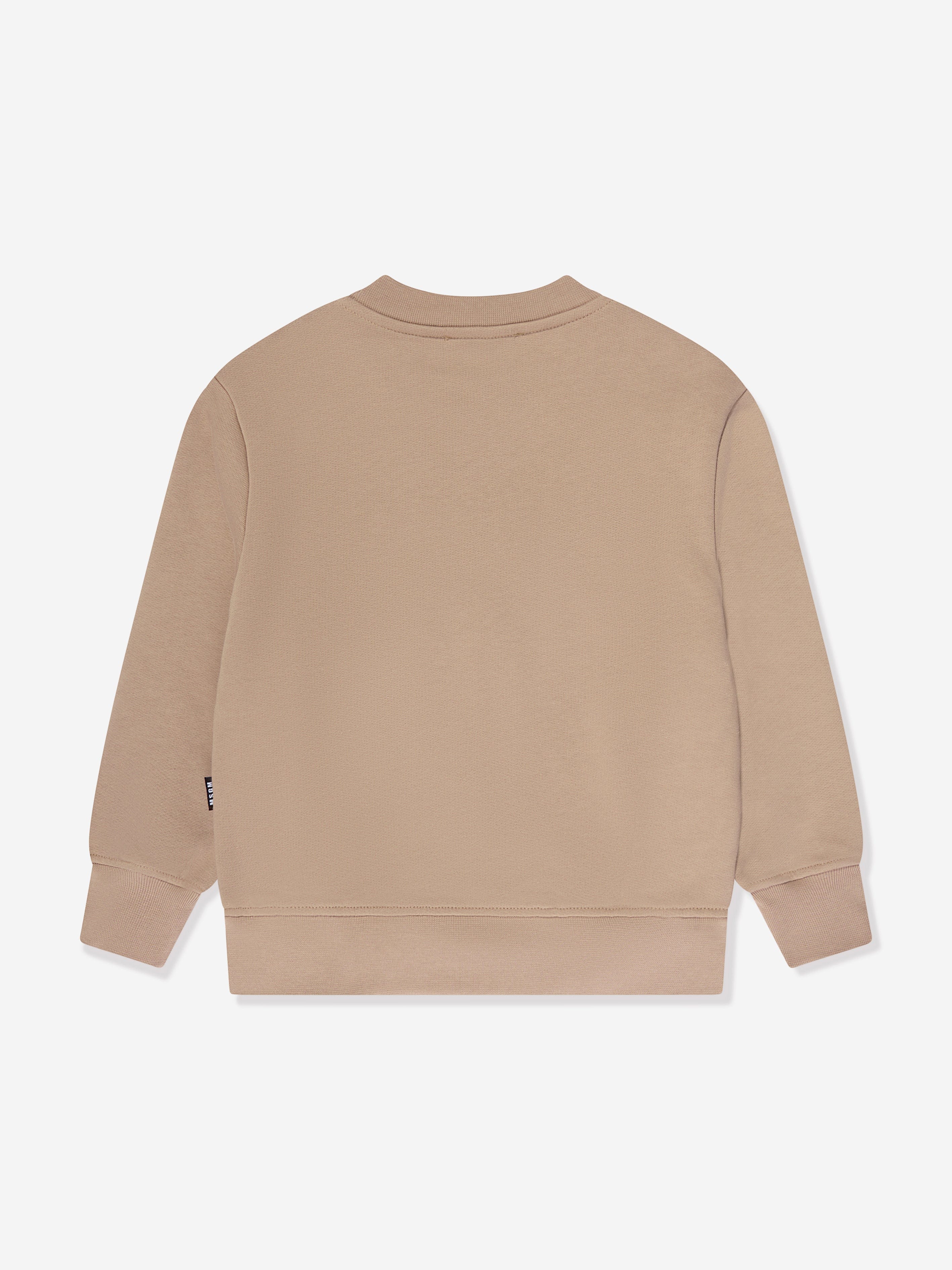 MSGM Kids Logo Sweatshirt in Beige