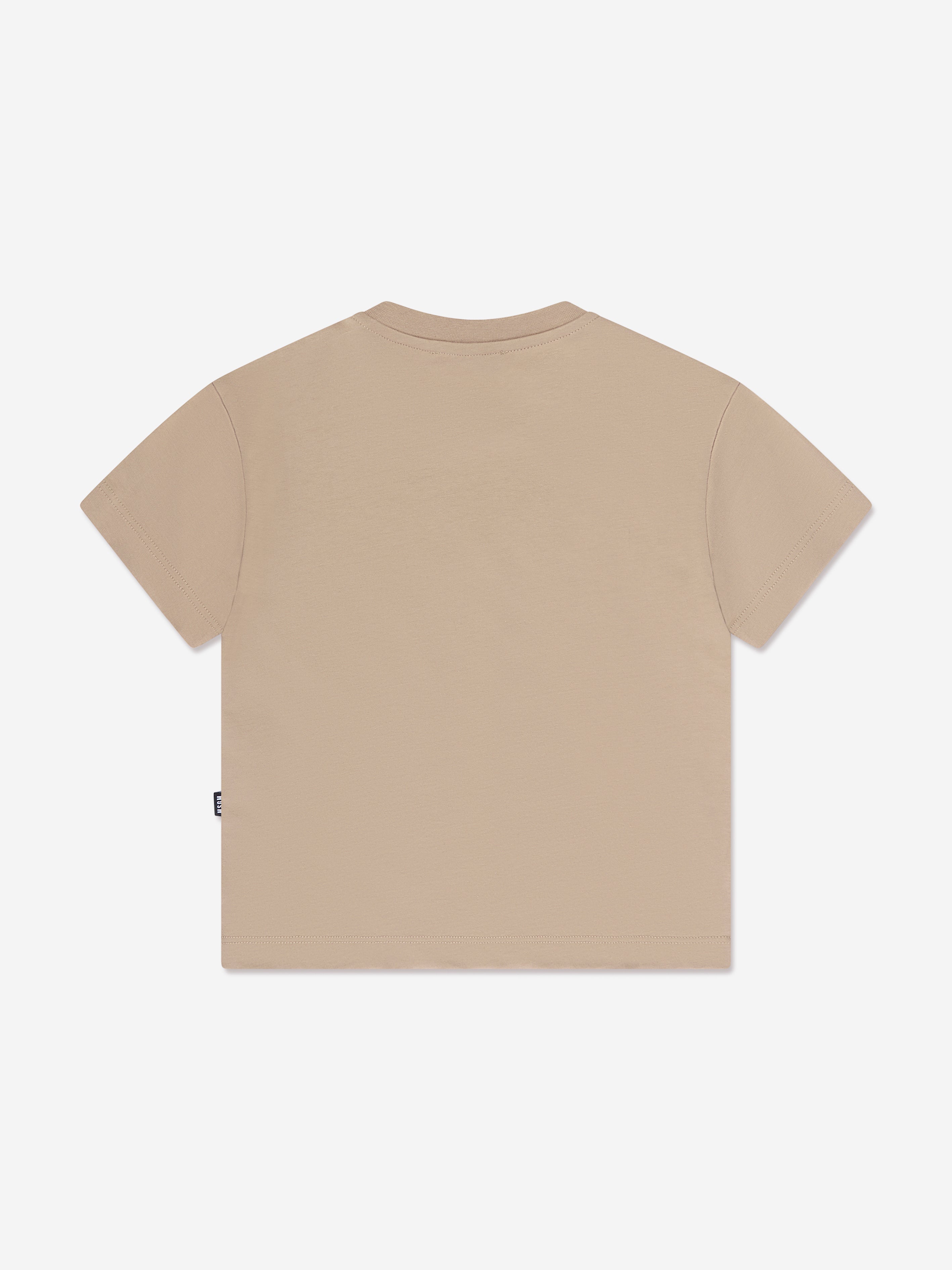 MSGM Kids Logo T-Shirt in Beige