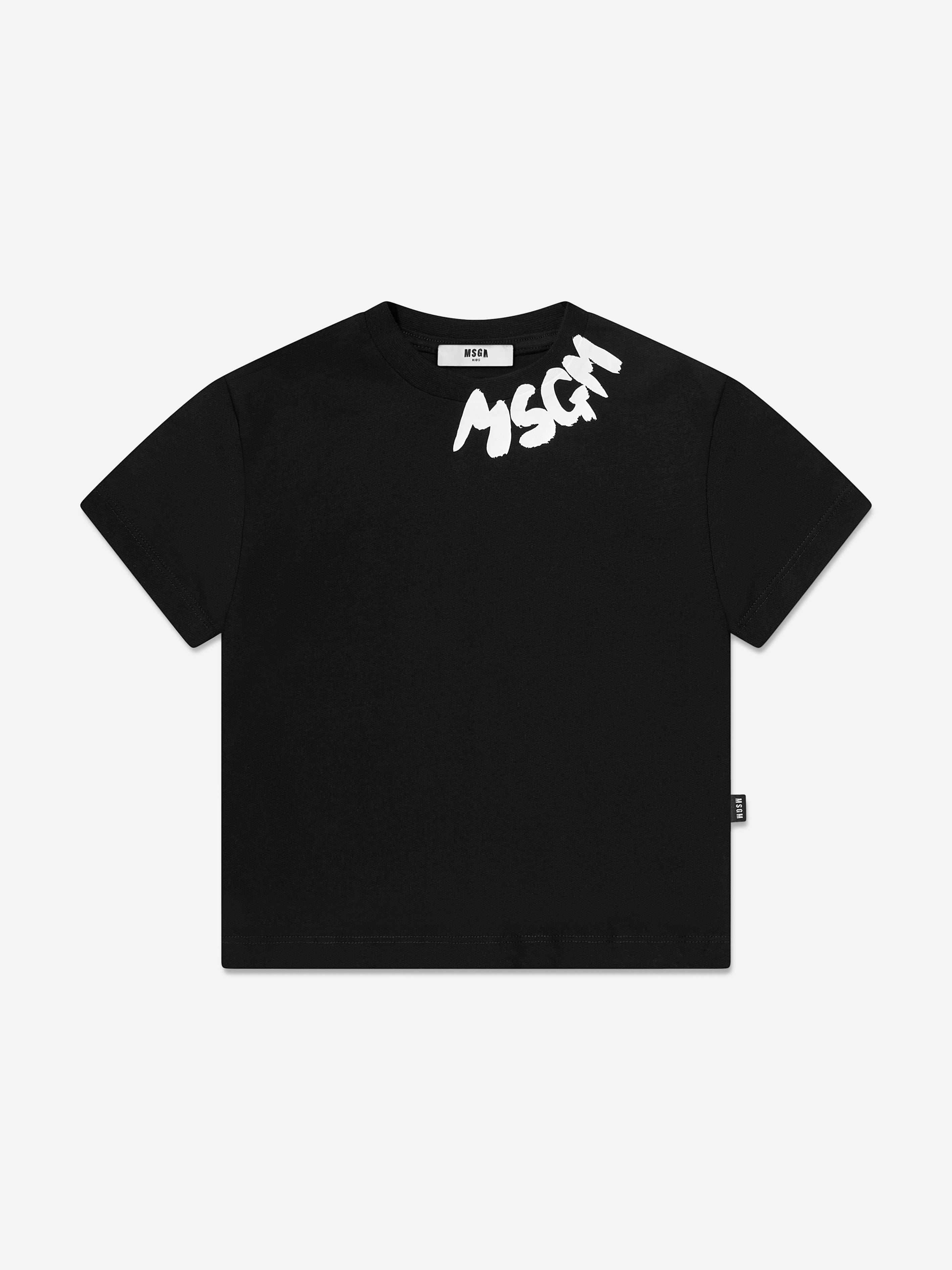 MSGM Kids Logo T-Shirt in Black