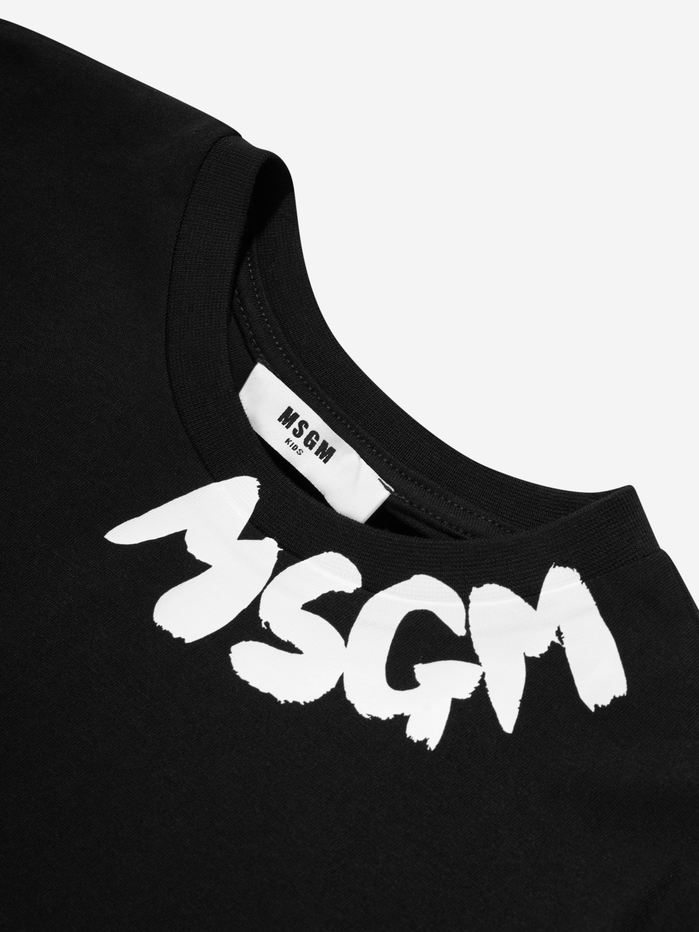 MSGM Kids Logo T-Shirt in Black