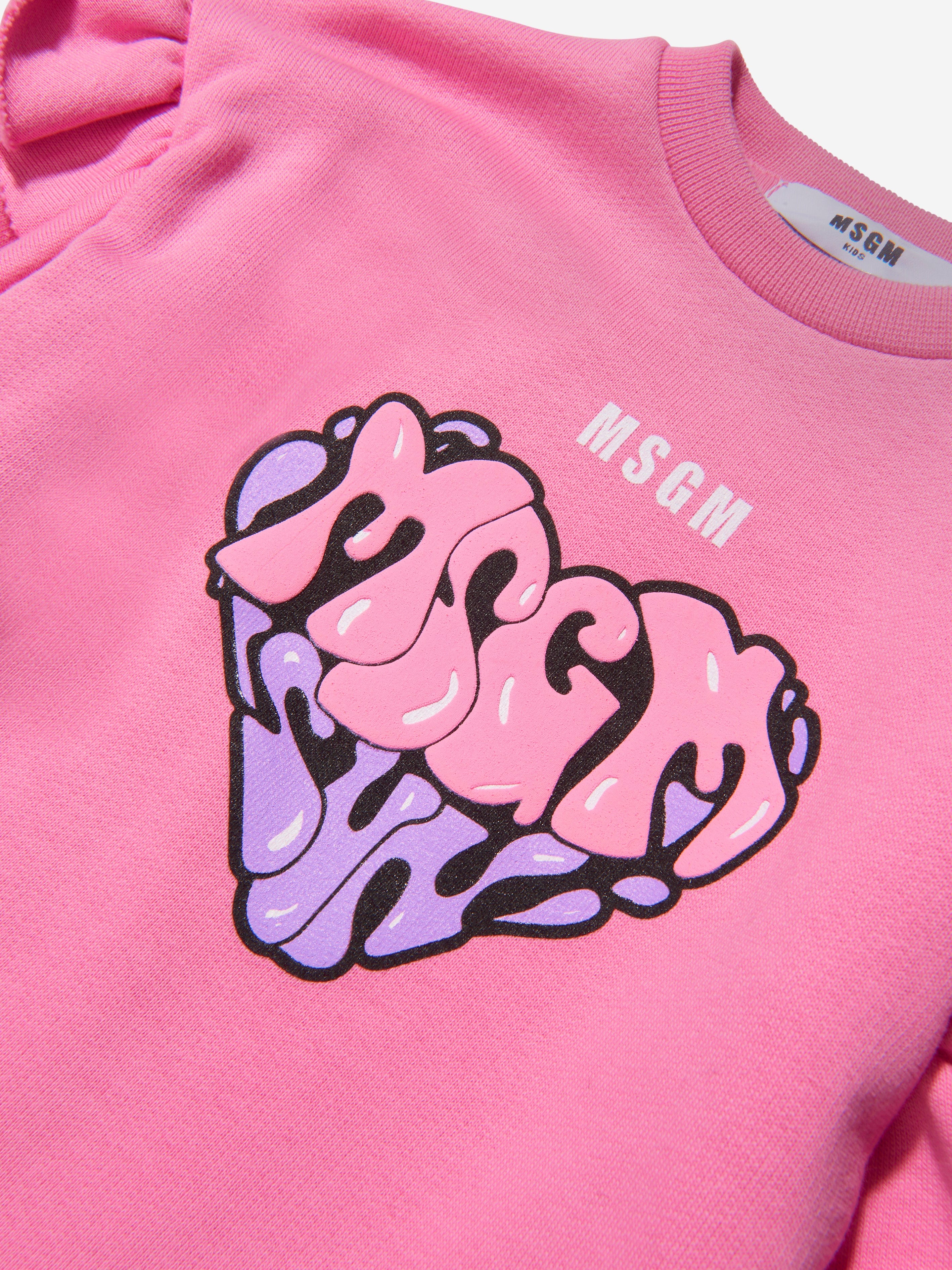 MSGM Baby Girls Heart Logo Sweater Dress