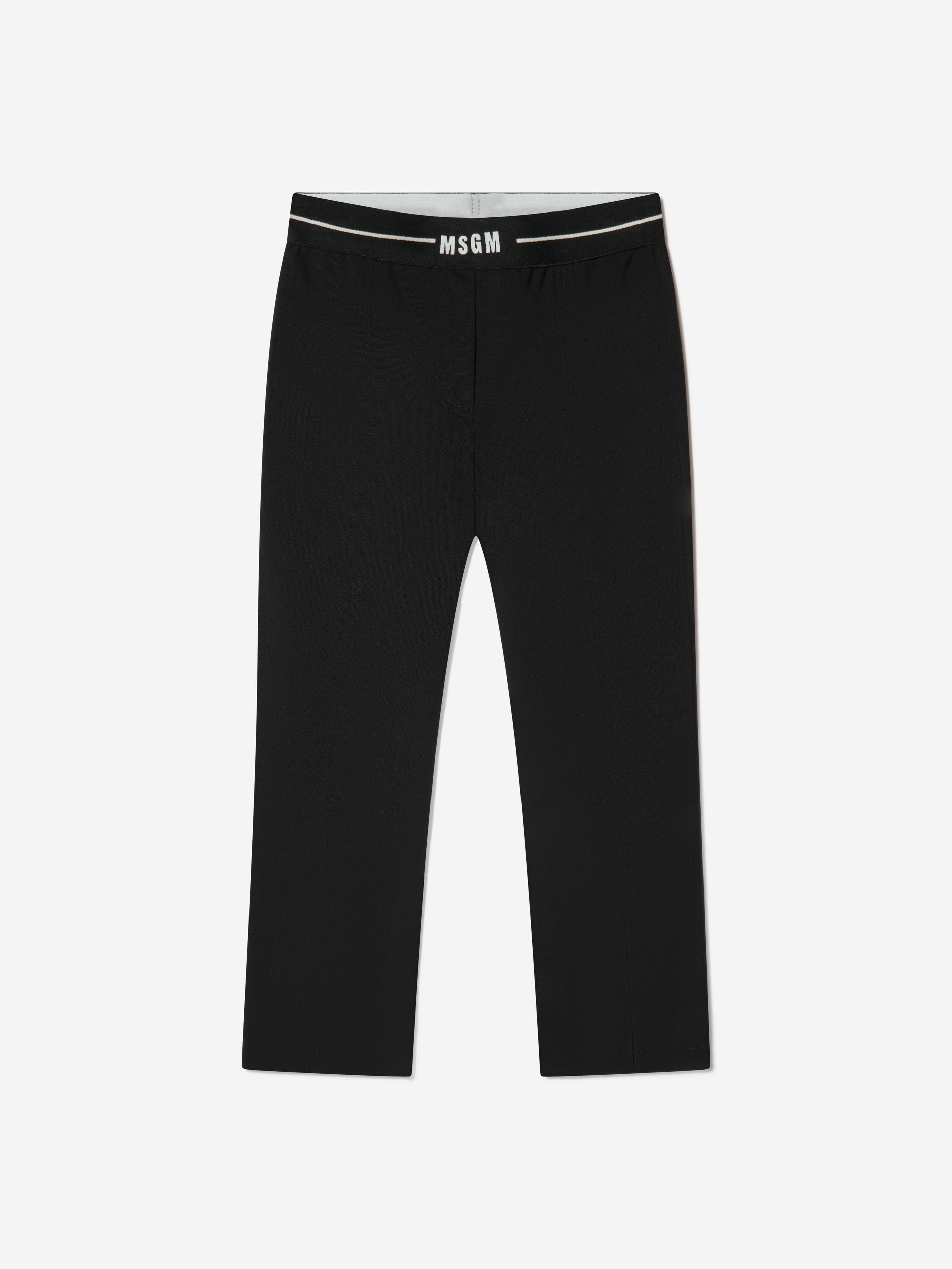 MSGM Girls Punto Milano Logo Trousers