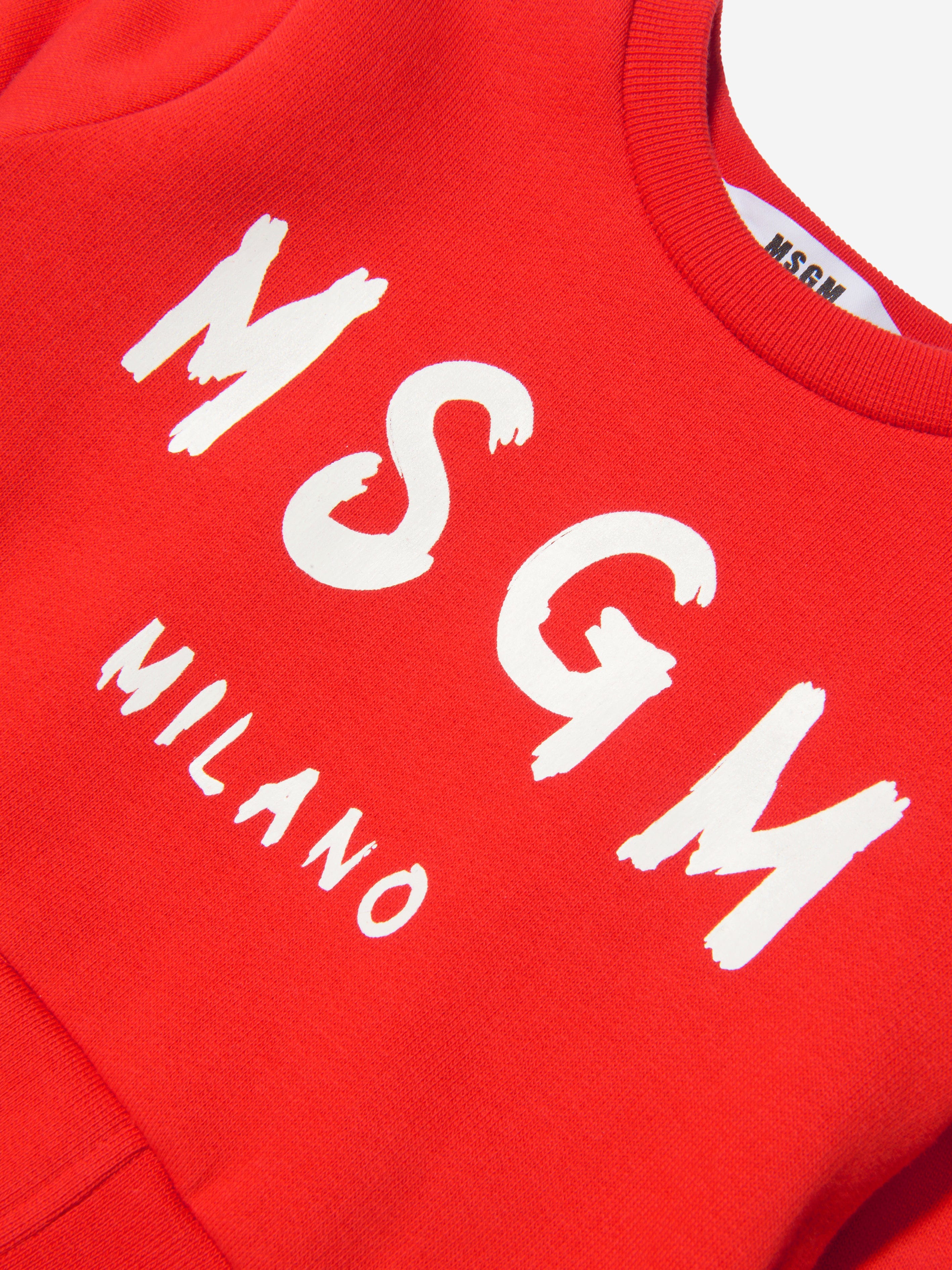 MSGM Baby Girls Logo Print Sweater Dress