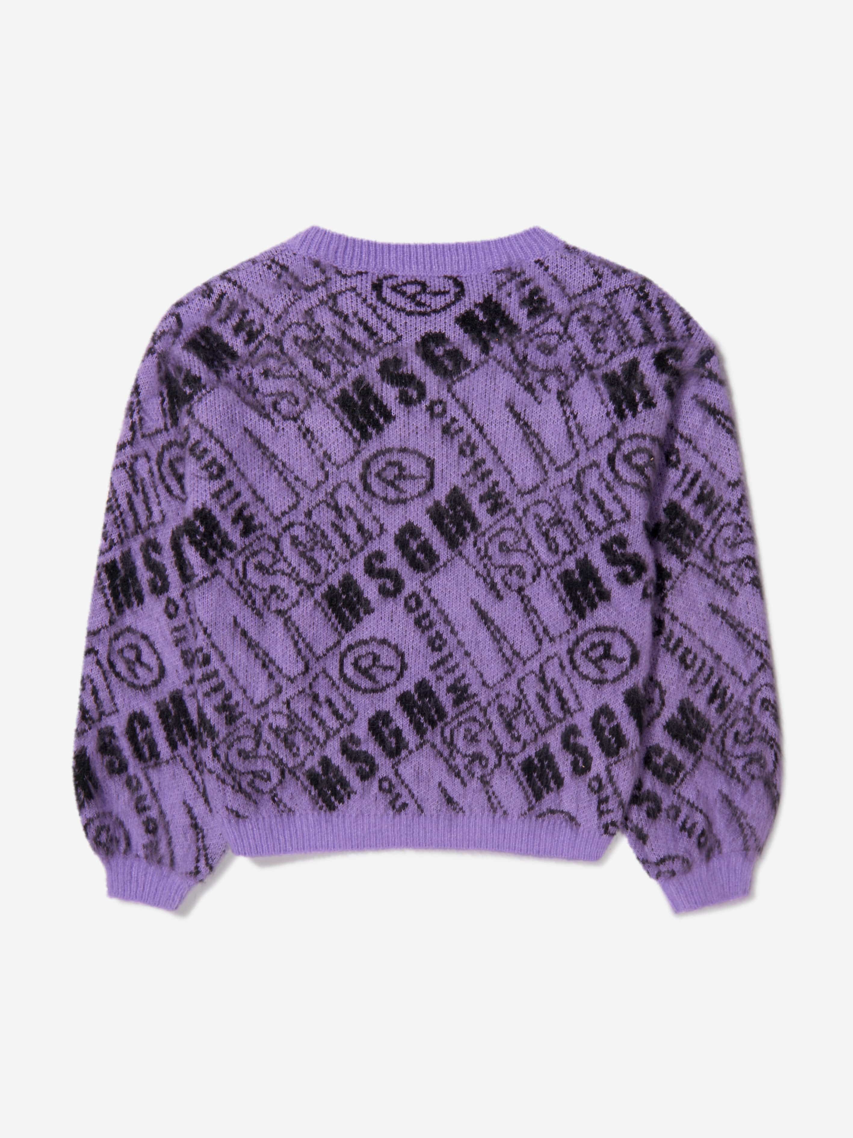 MSGM Girls Knitted Logo Jumper