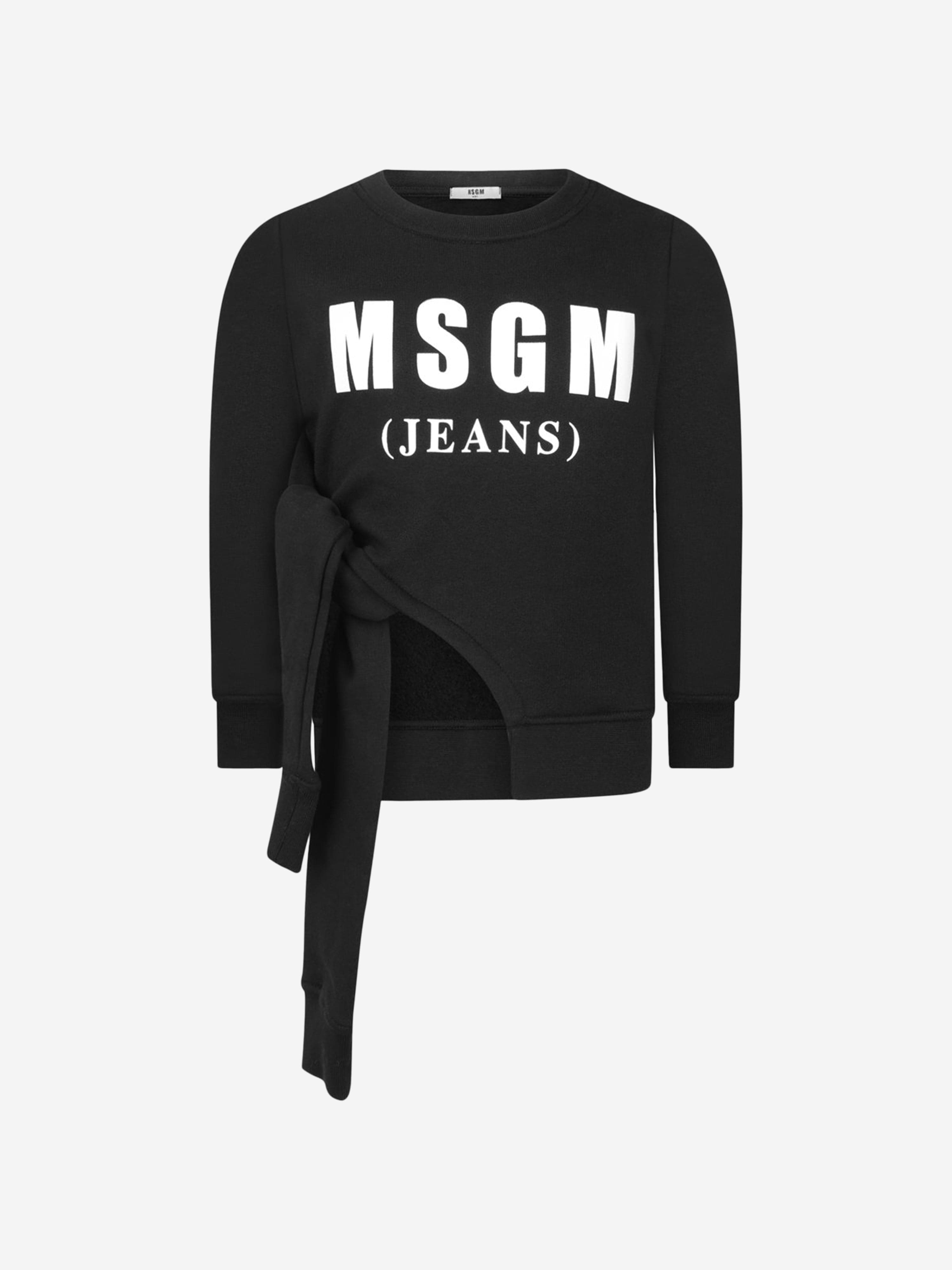 MSGM Girls Tie Front Sweater