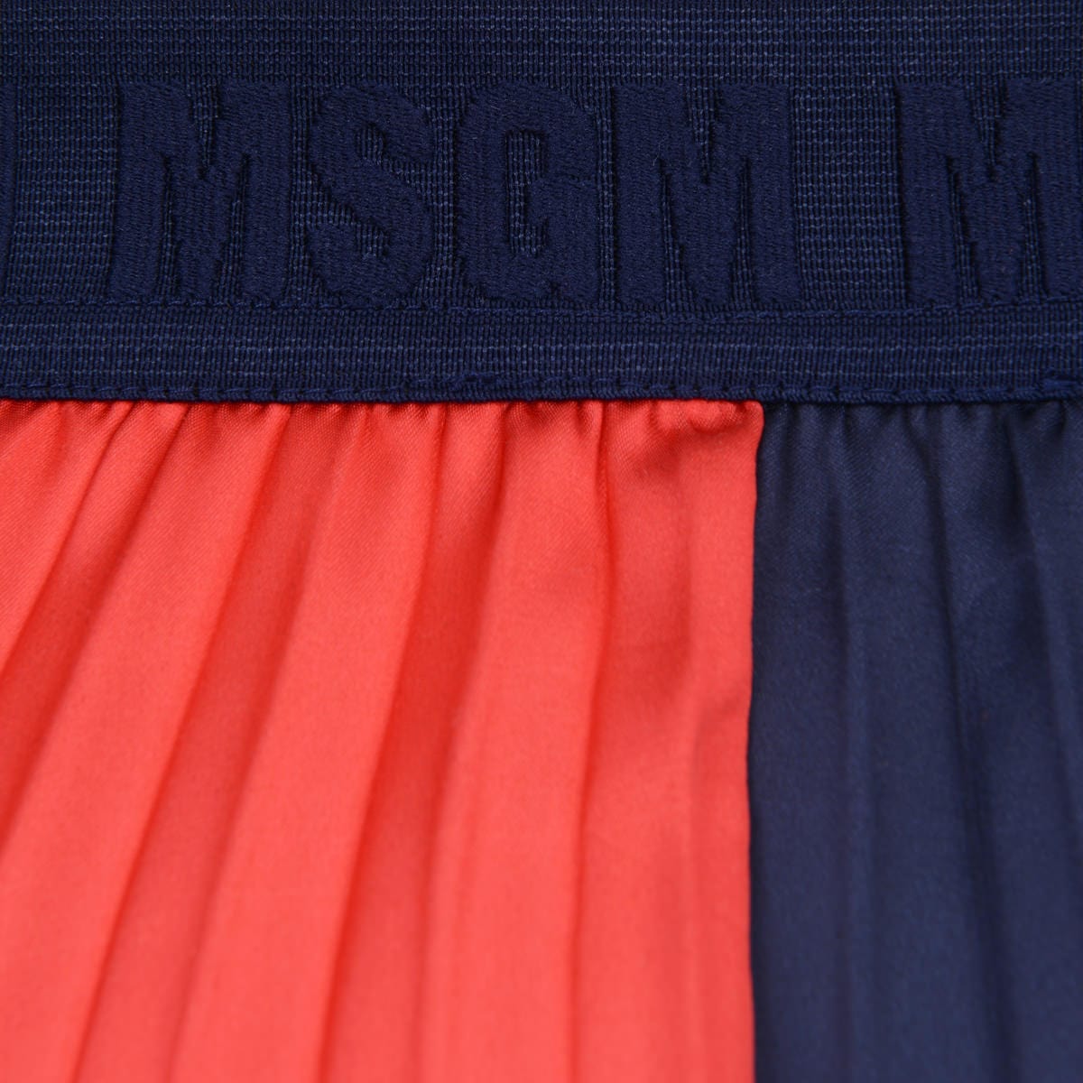 MSGM Girls Skirt - & Navy Pleated Skirt