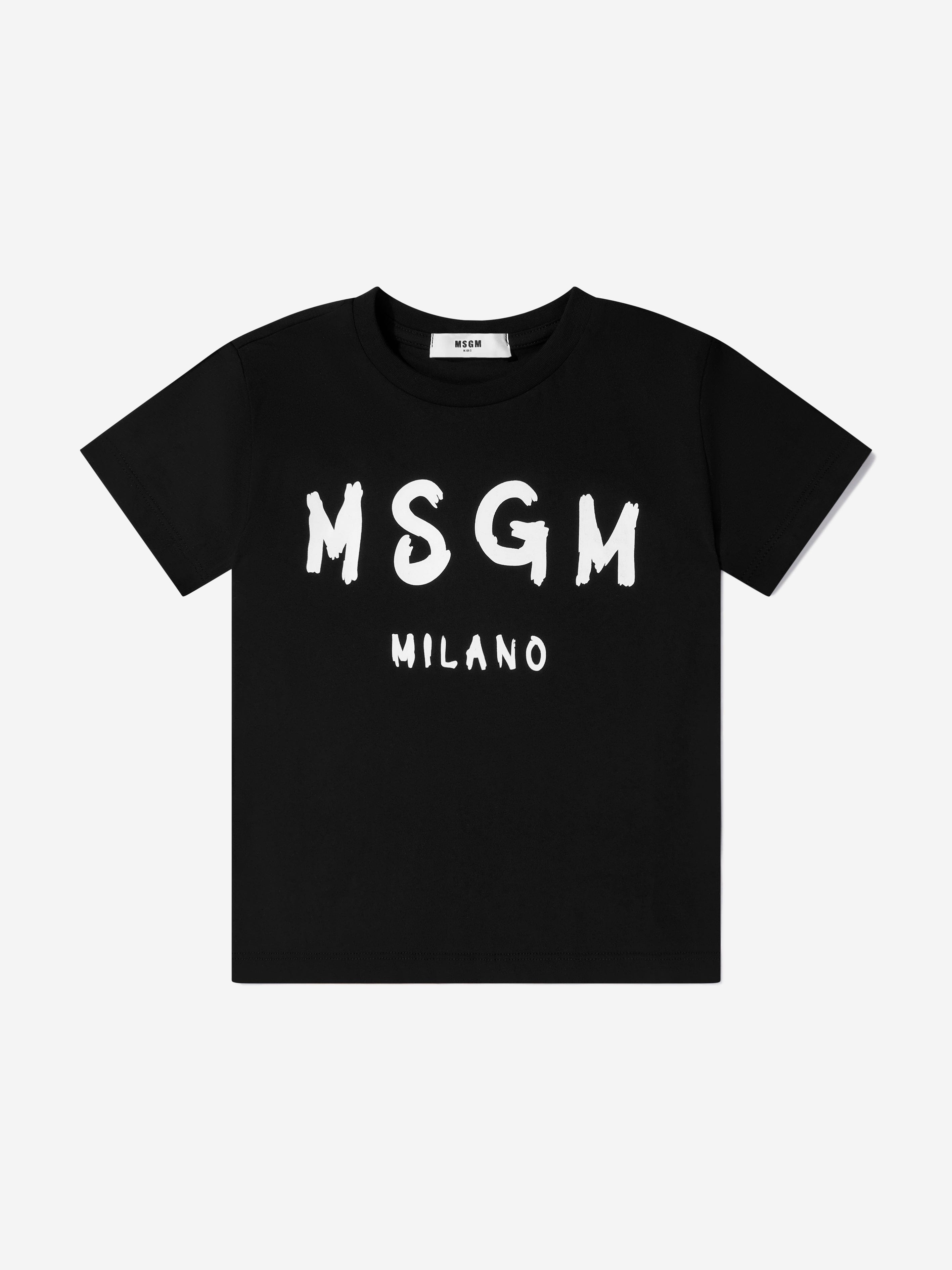 MSGM Unisex Cotton Jersey Logo Print T-Shirt