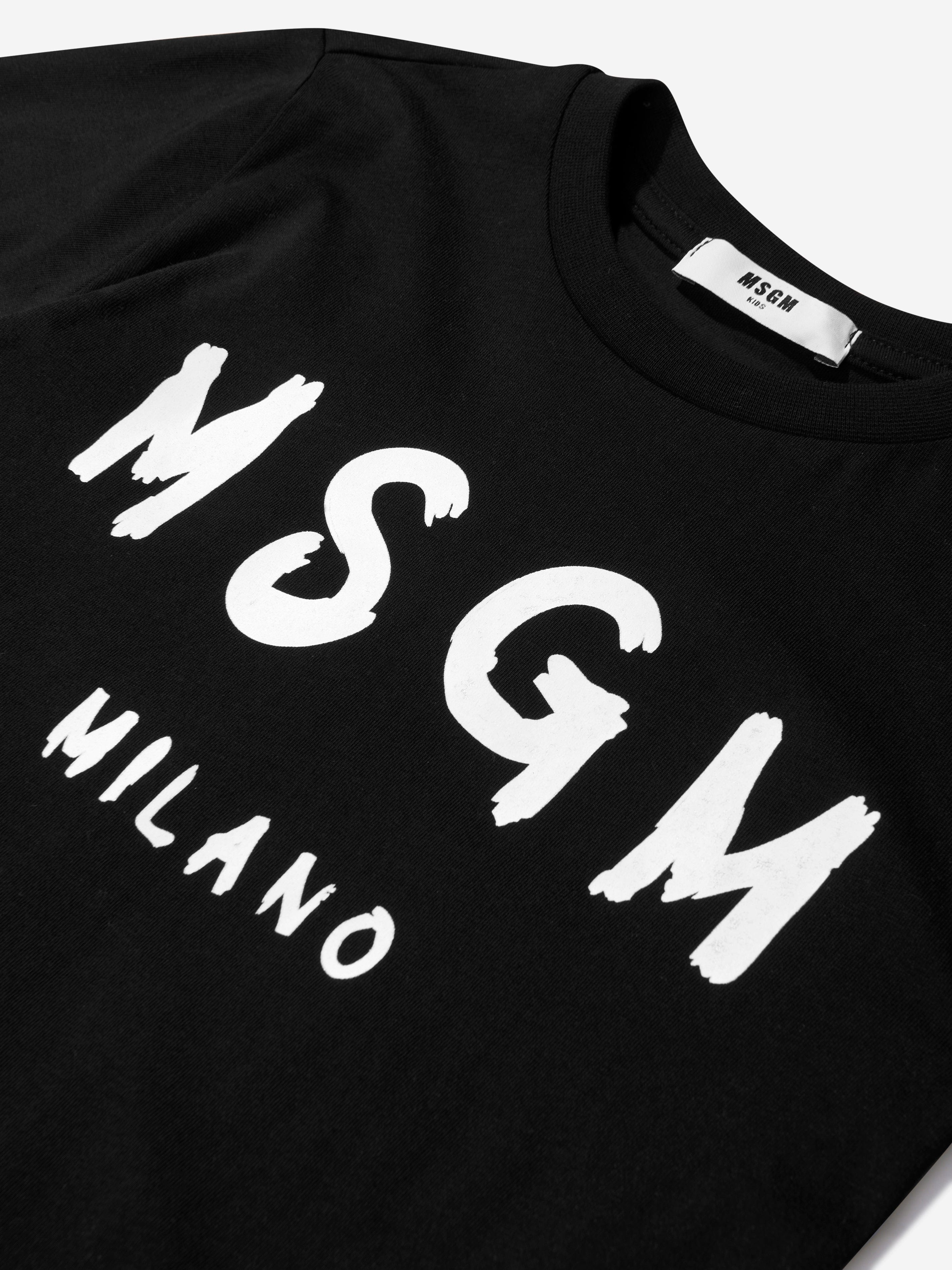 MSGM Unisex Cotton Jersey Logo Print T-Shirt