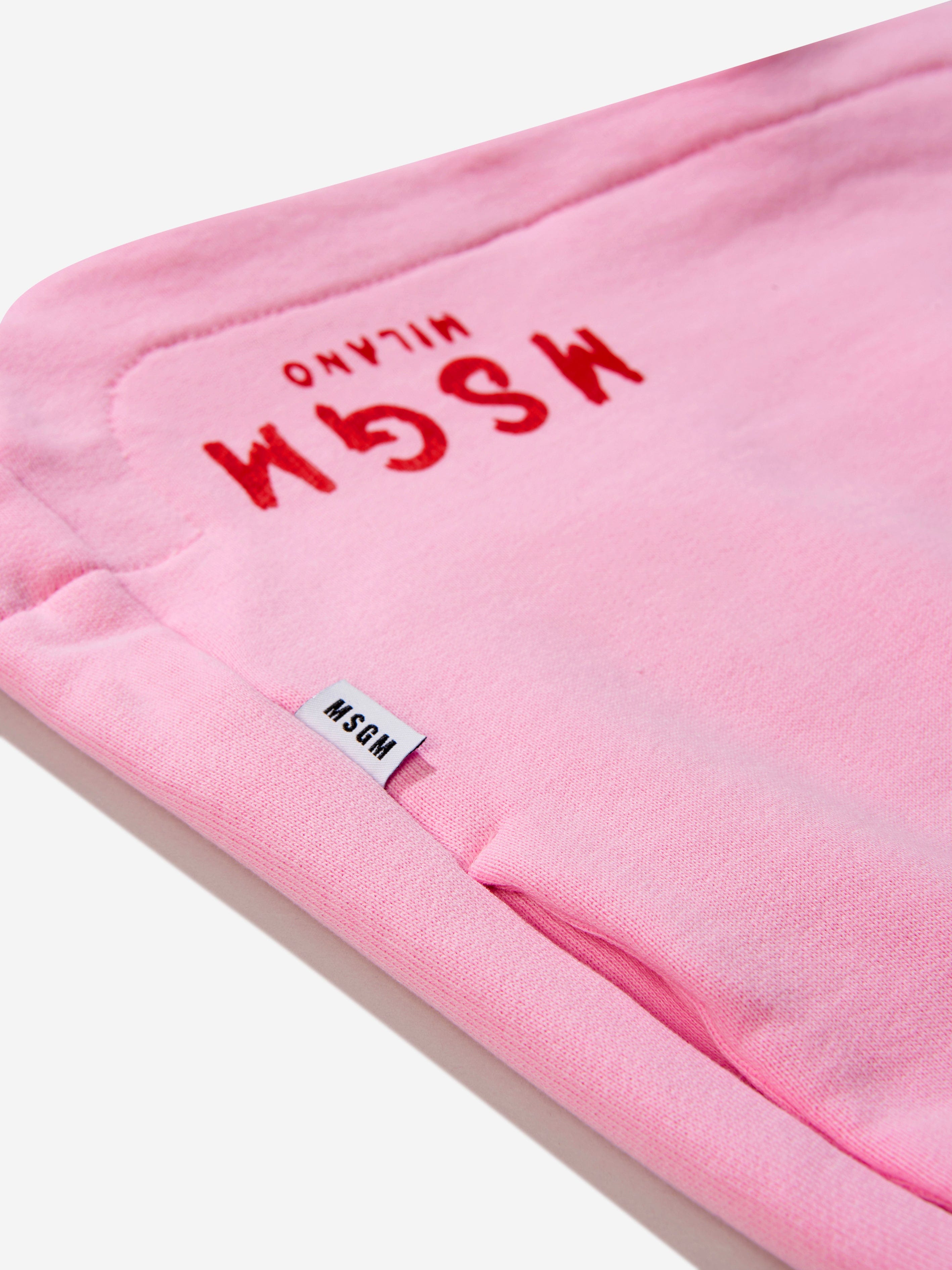 MSGM Girls Cotton Cotton Fleece Logo Skirt