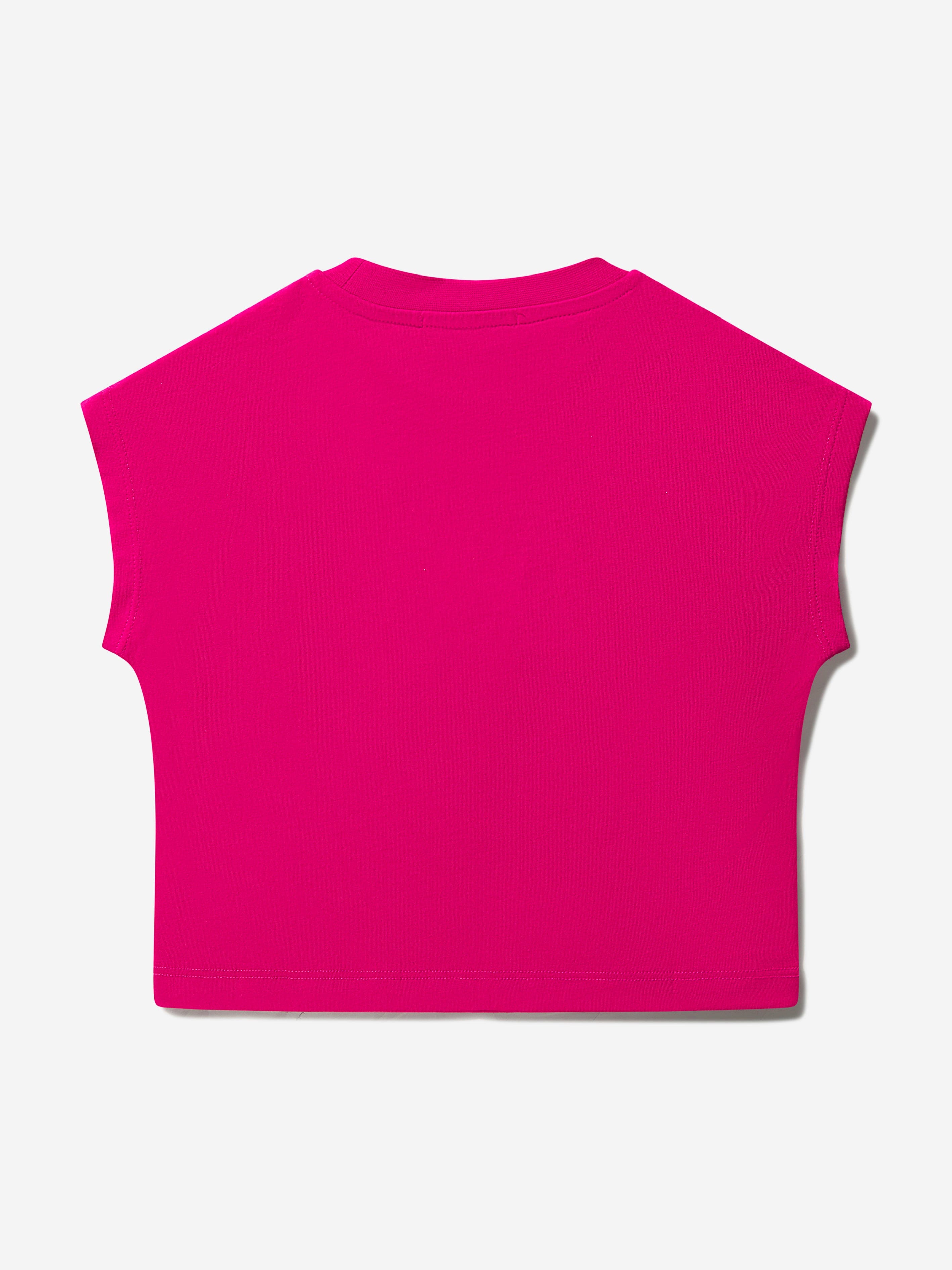 MSGM Girls Cotton Jersey Logo T-Shirt