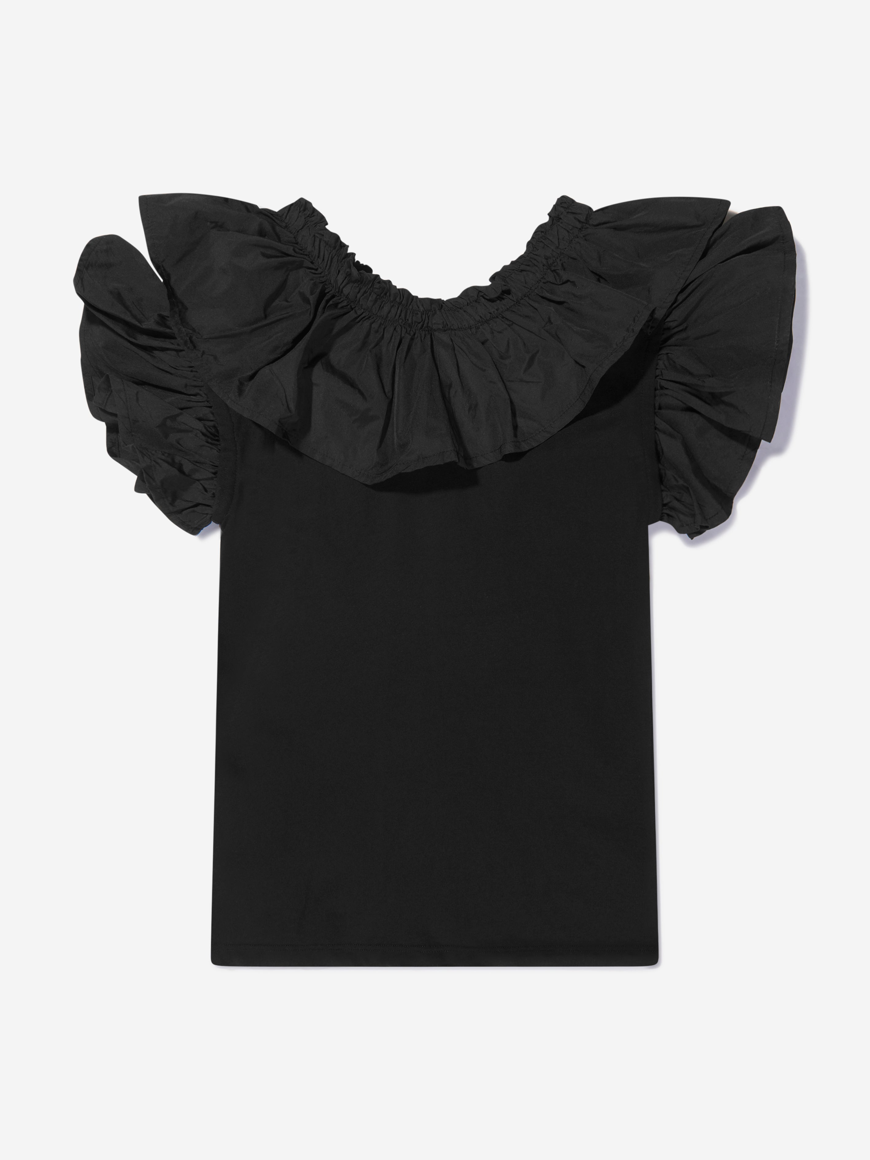 MSGM Girls Cotton Jersey And Taffeta Dress