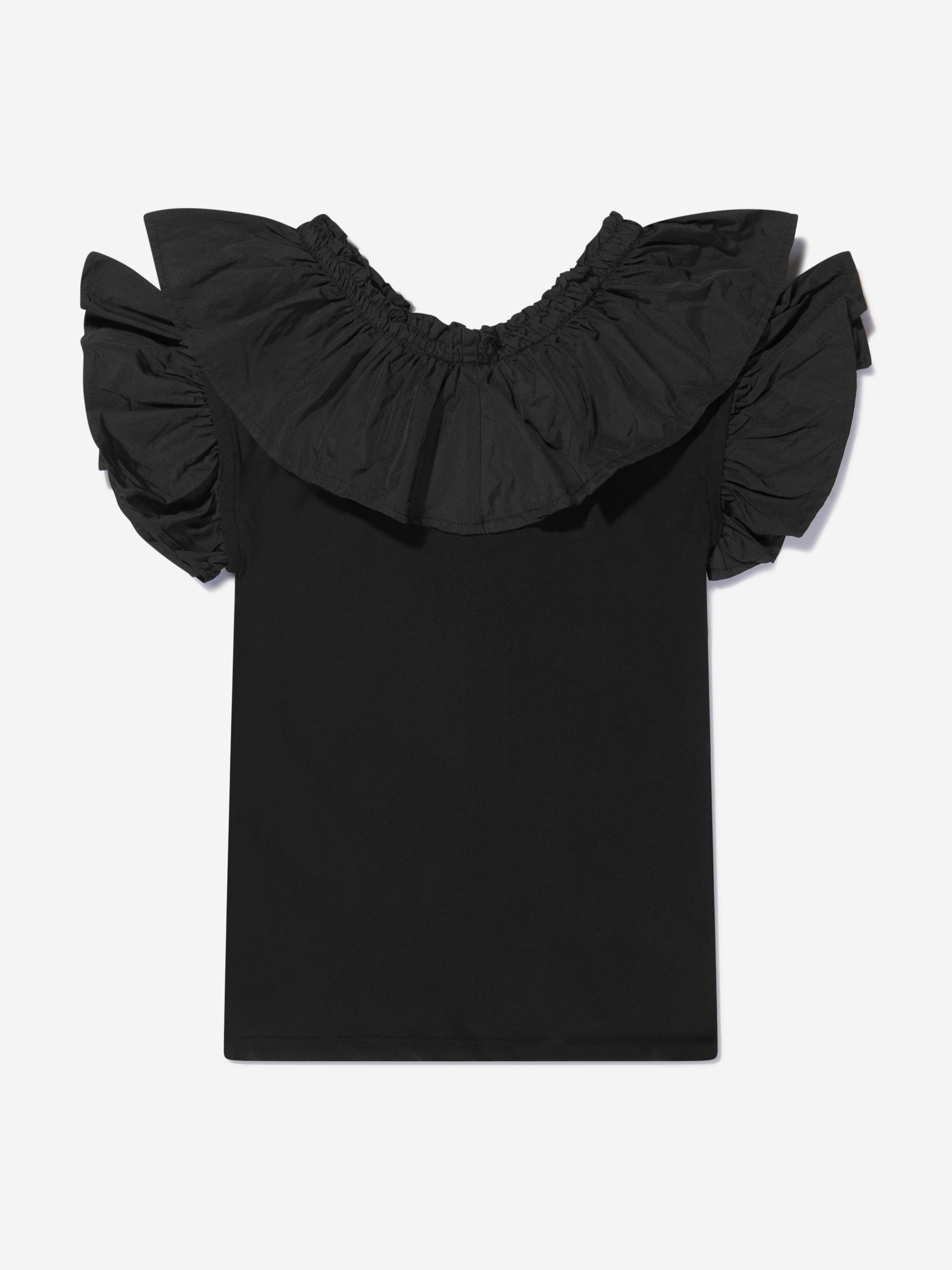 MSGM Girls Cotton Jersey And Taffeta Dress