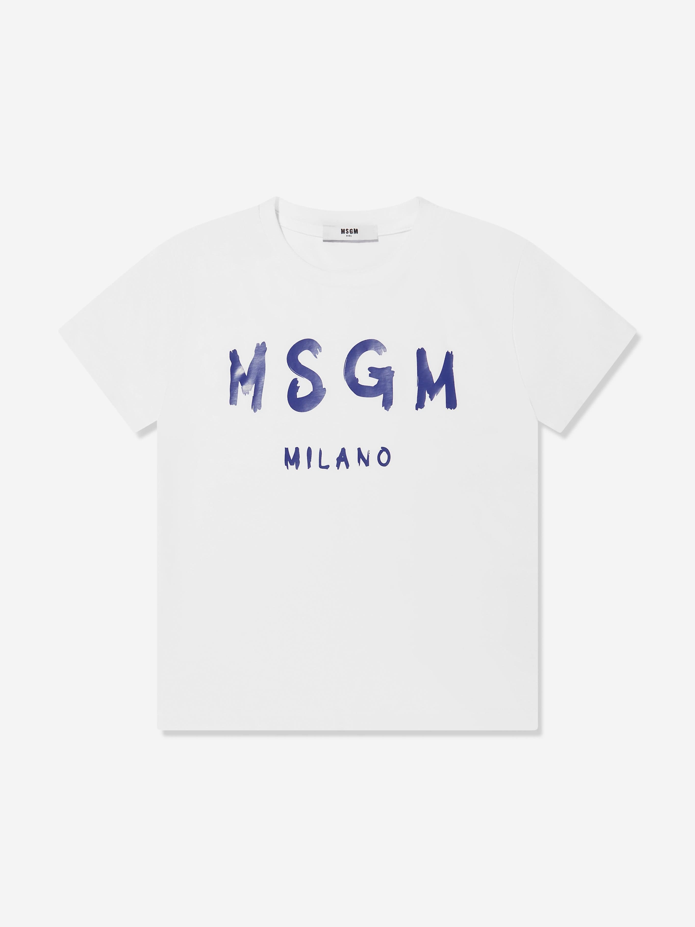 MSGM Kids Logo Print T-Shirt in White