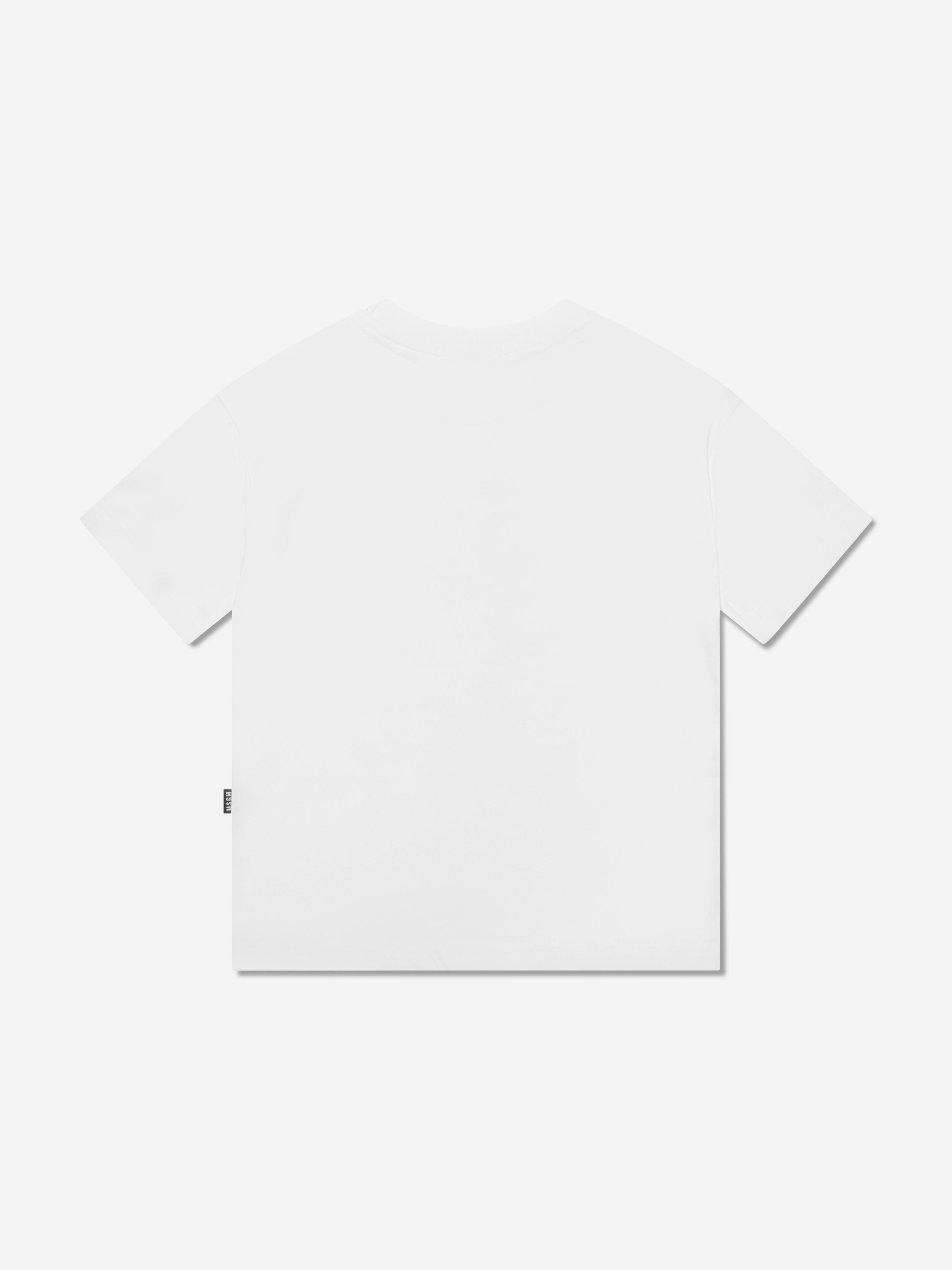 MSGM Kids Logo Print T-Shirt in White