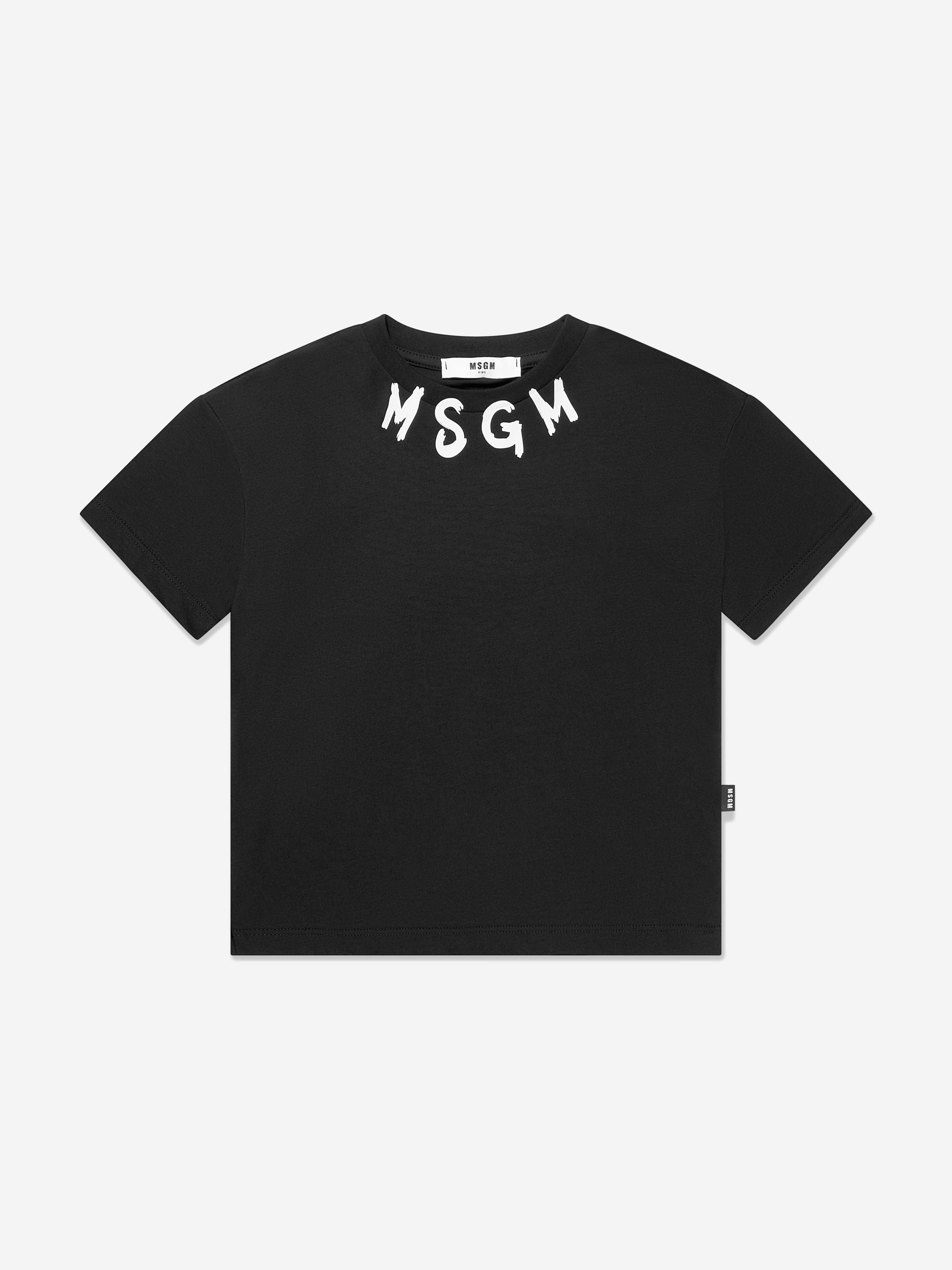 MSGM Kids Logo T-Shirt in Black