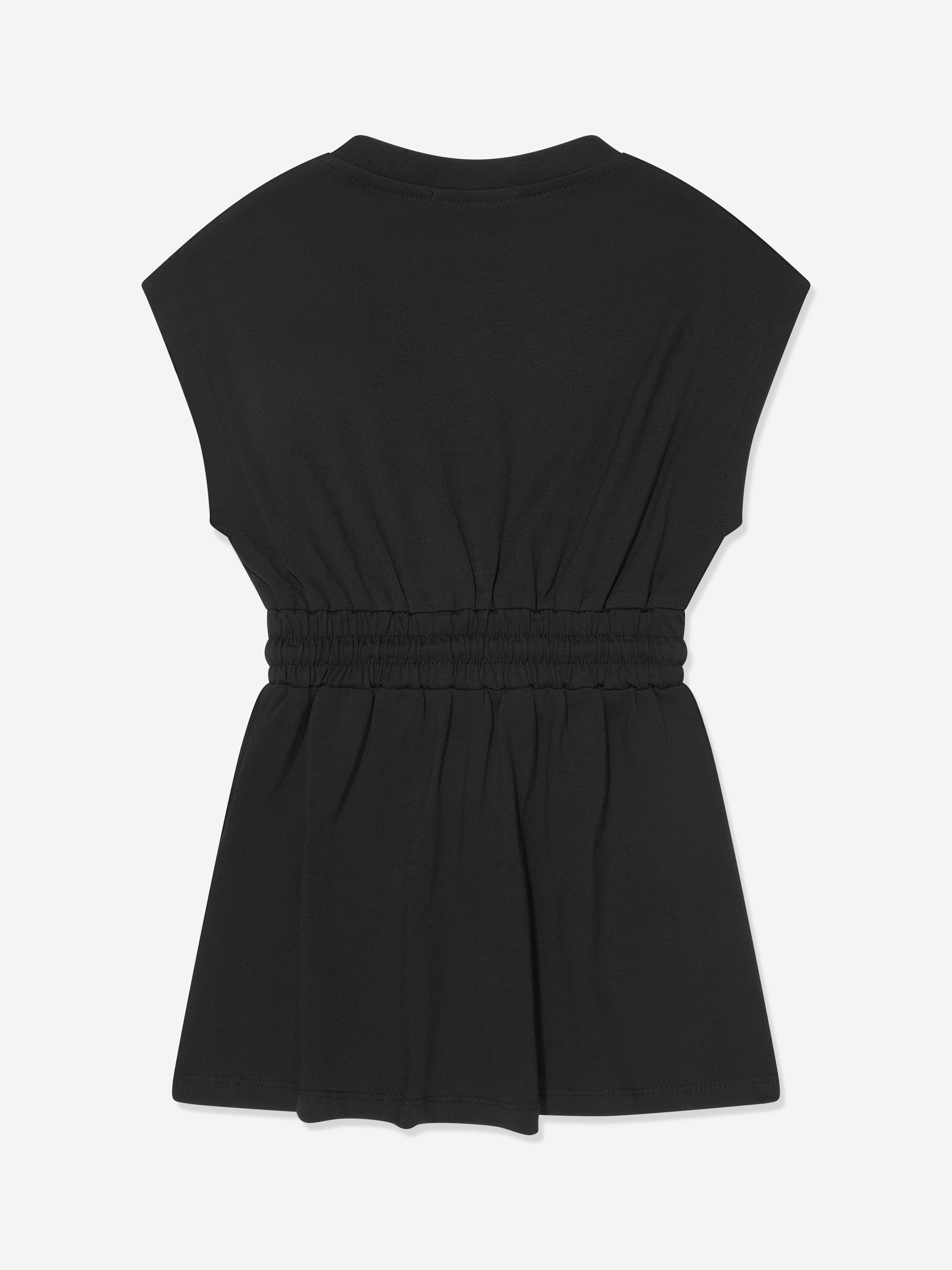 MSGM Girls Sleeveless T-Shirt Dress in Black