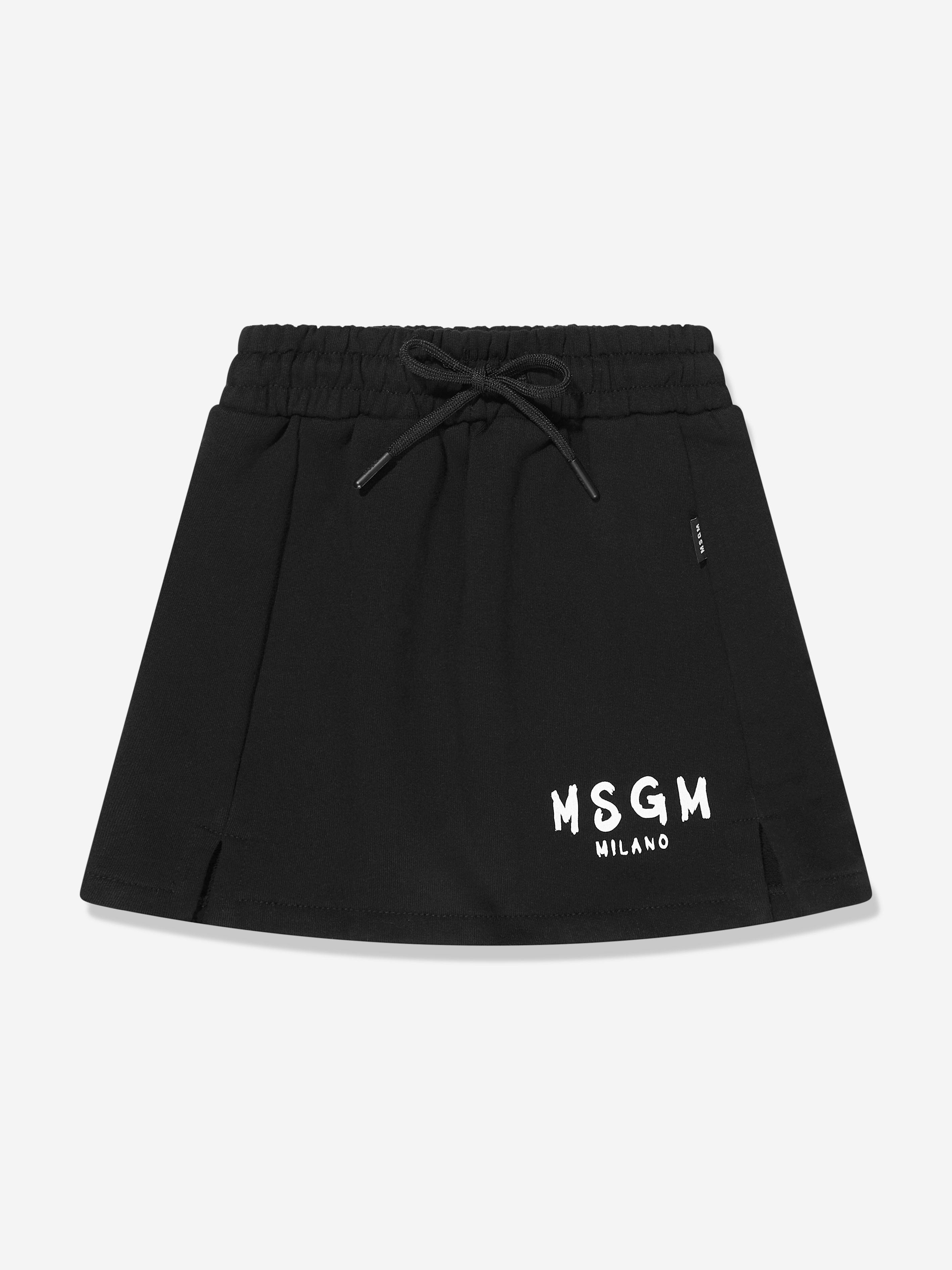 MSGM Girls Fleece Skirt in Black