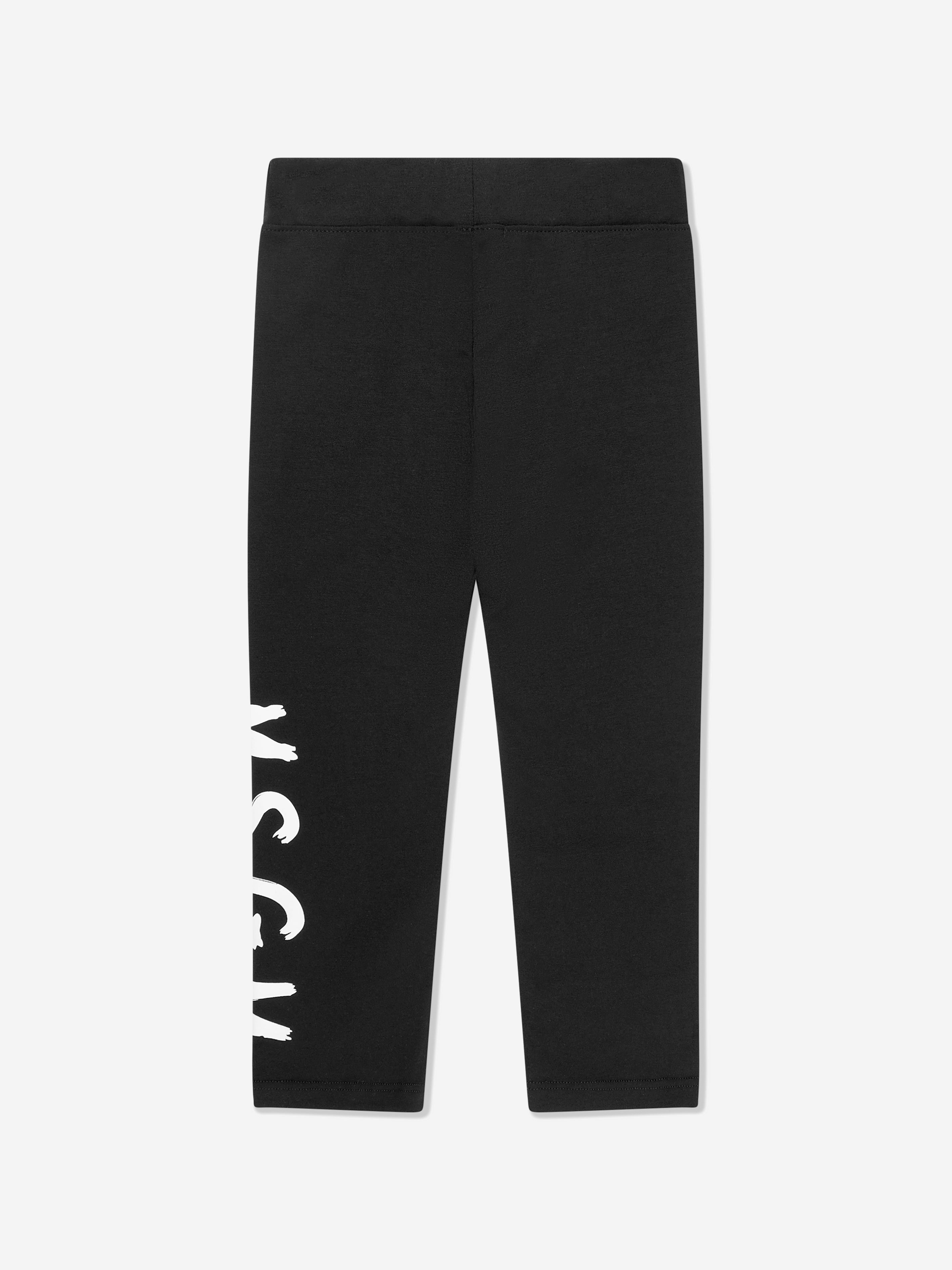 MSGM Girls Logo Leggings in Black