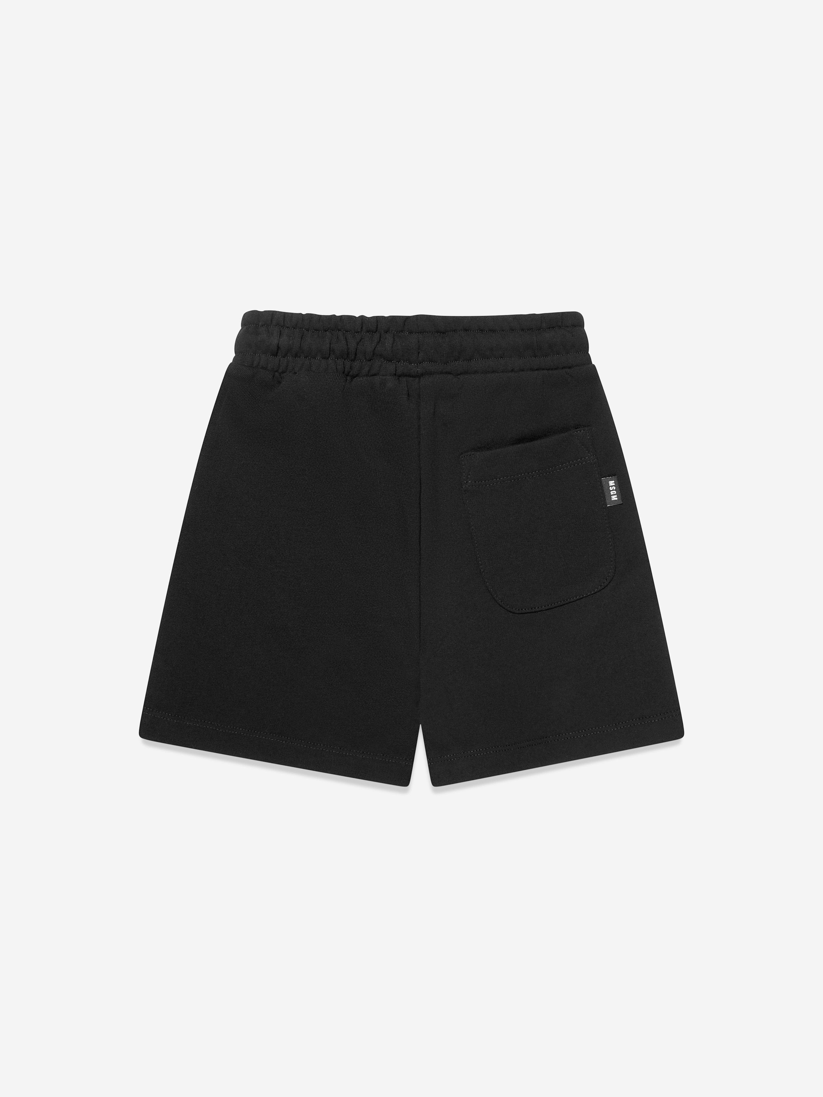 MSGM Kids Fleece Bermuda Shorts in Black