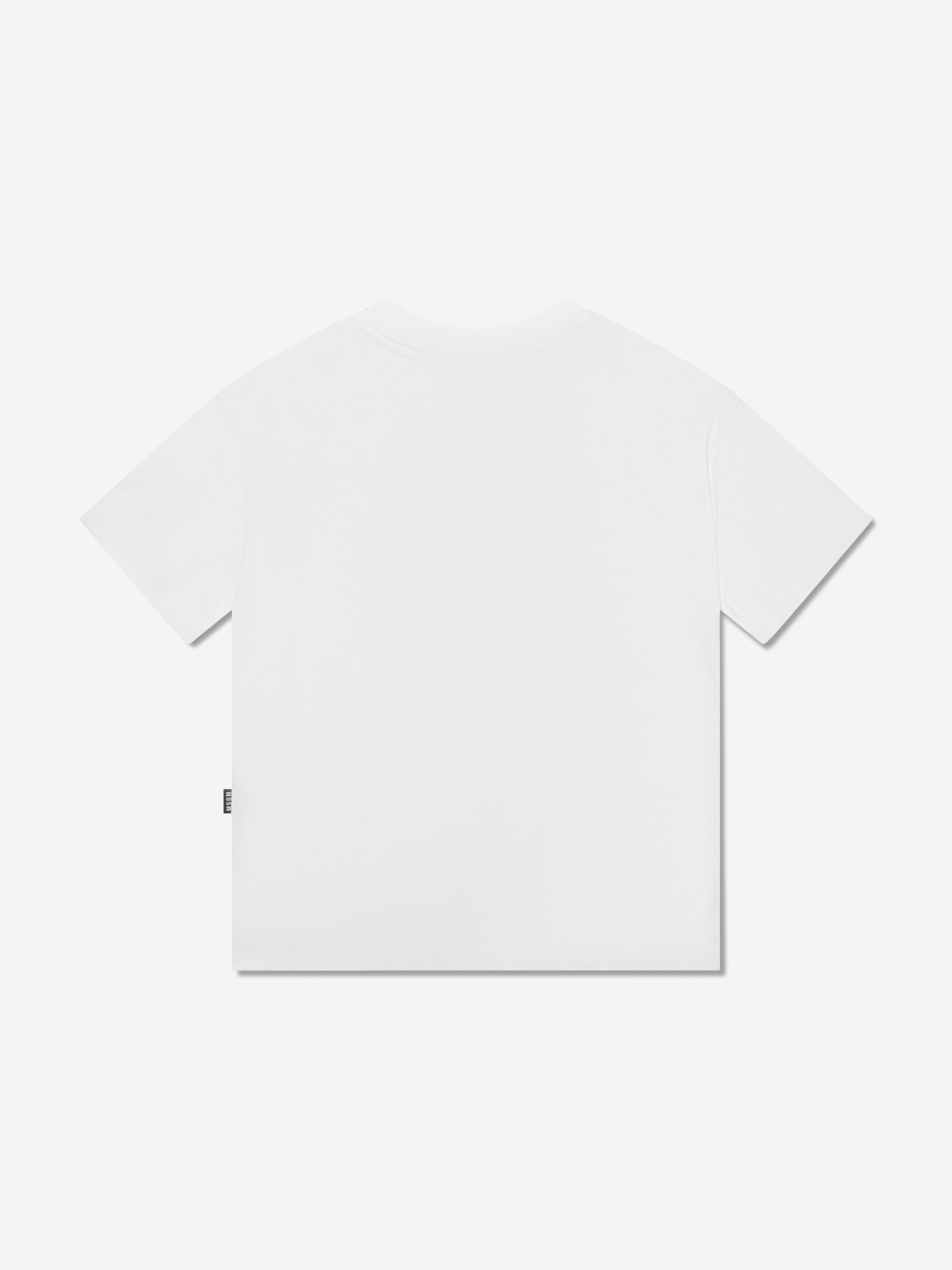 MSGM Girls Heart Logo T-Shirt in White