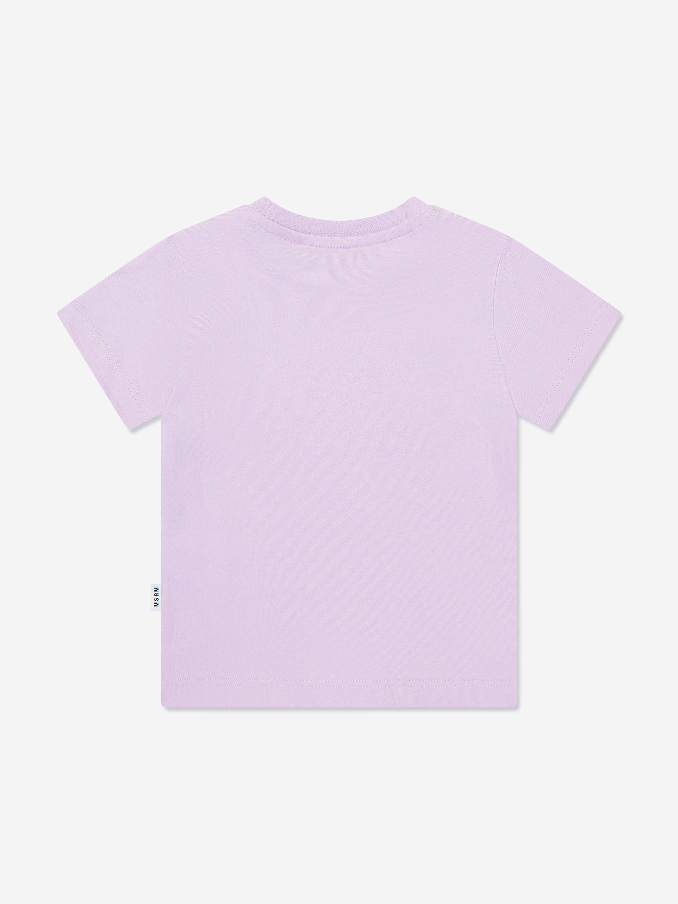 MSGM Baby Logo Print T-Shirt in Lilac