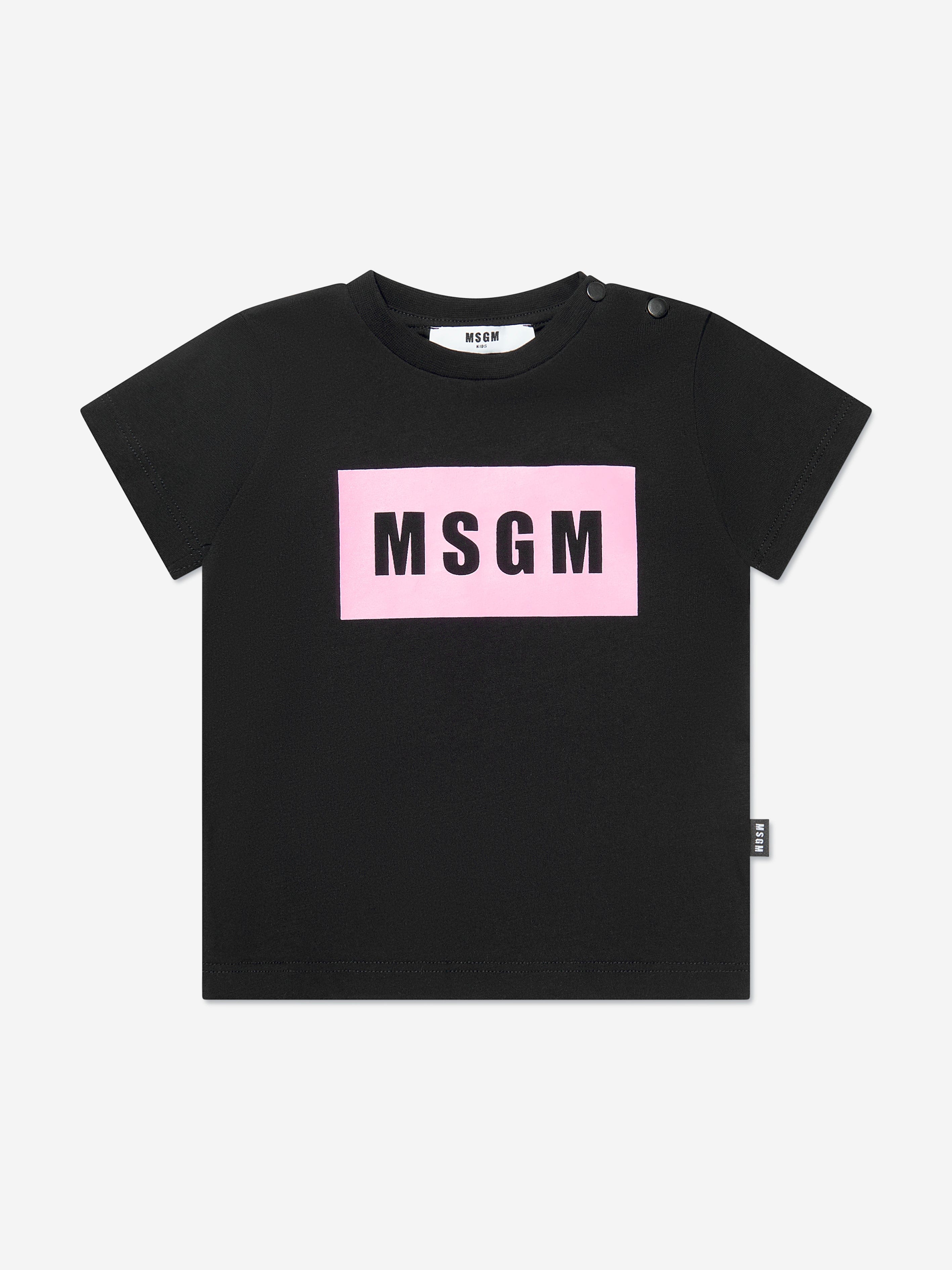 MSGM Baby Logo Print T-Shirt in Black