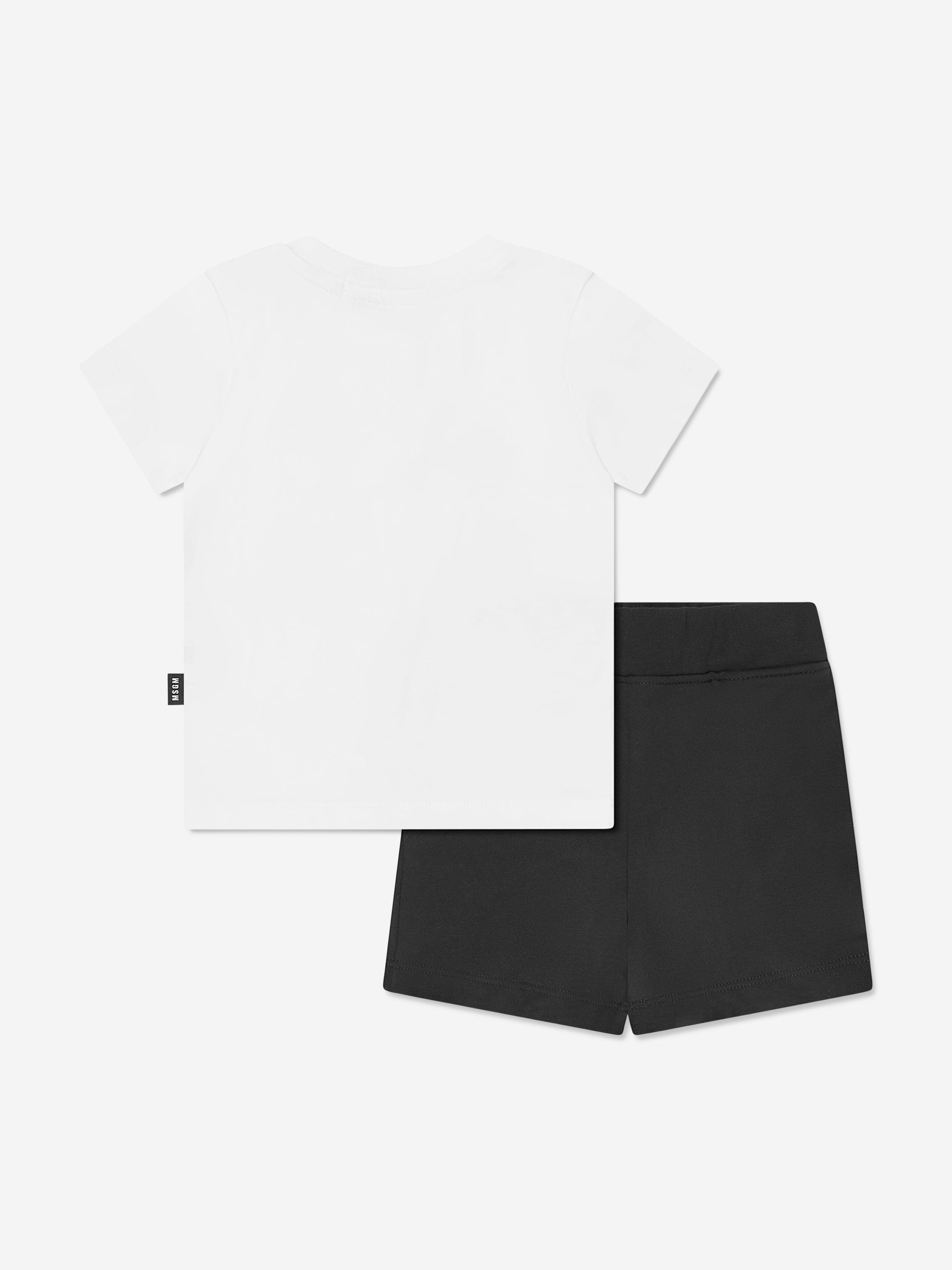 MSGM Baby T-Shirt And Shorts Set in Black