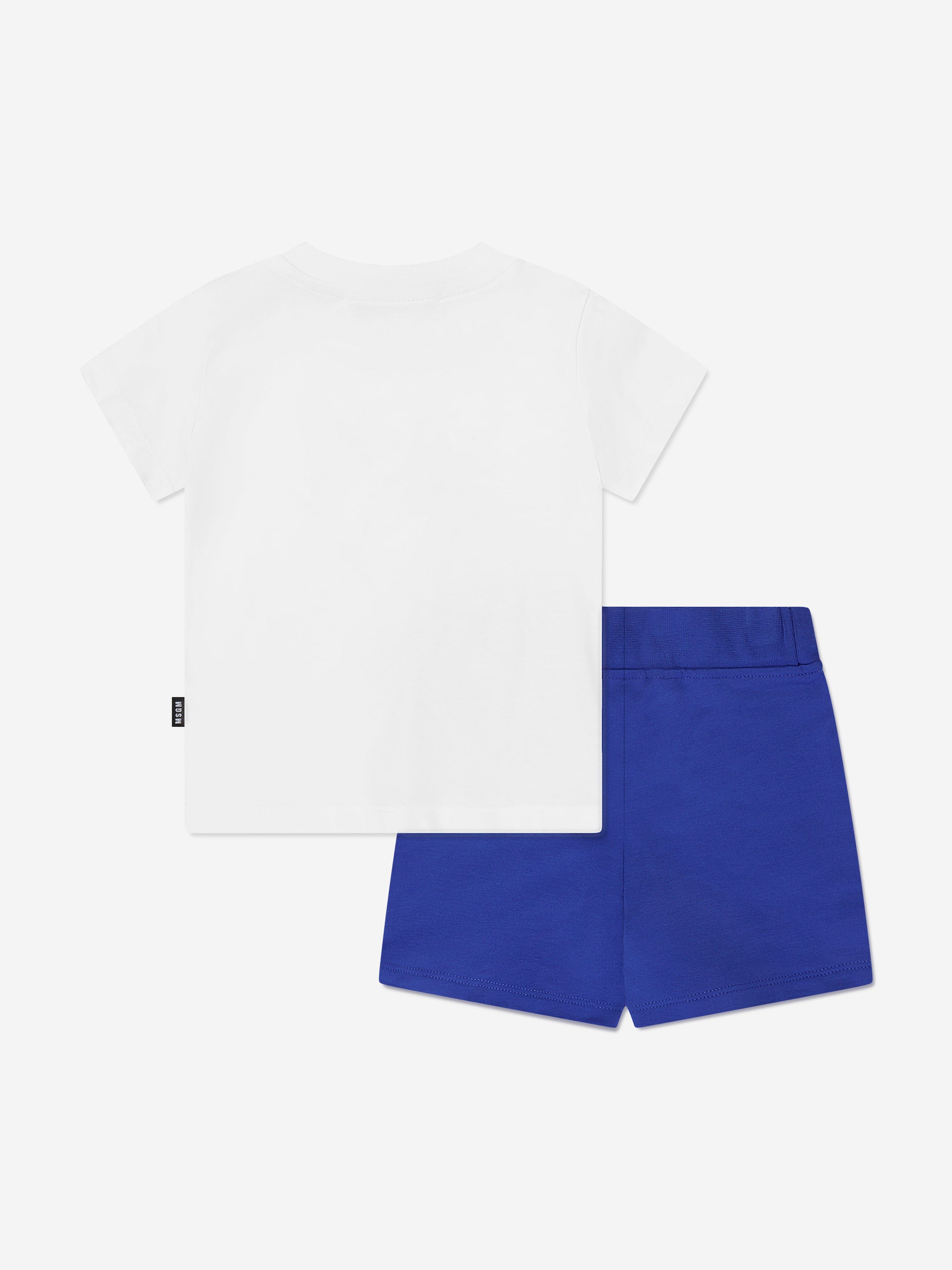 MSGM Baby T-Shirt And Shorts Set in Blue