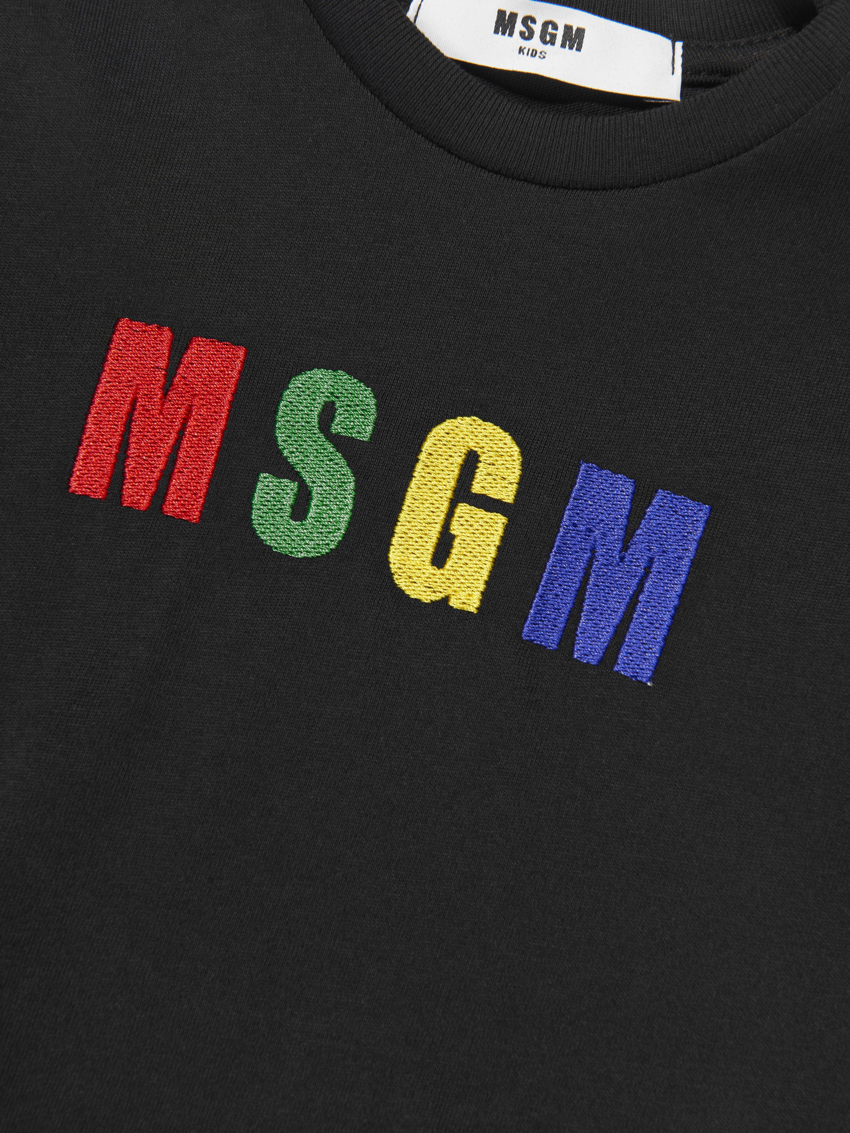 MSGM Baby Girls Logo T-Shirt Dress in Black