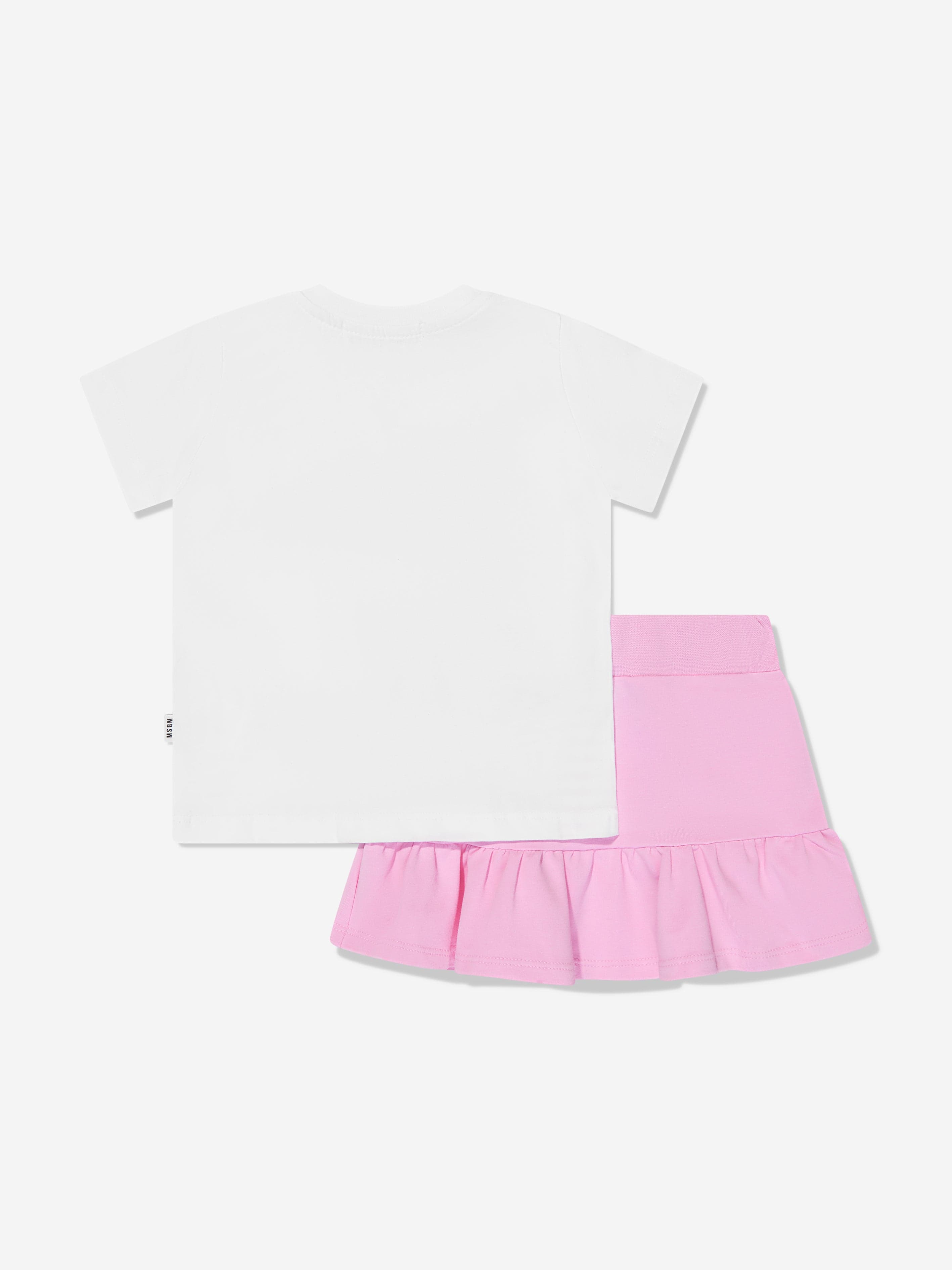 MSGM Baby Girls T-Shirt And Skirt Set in Pink