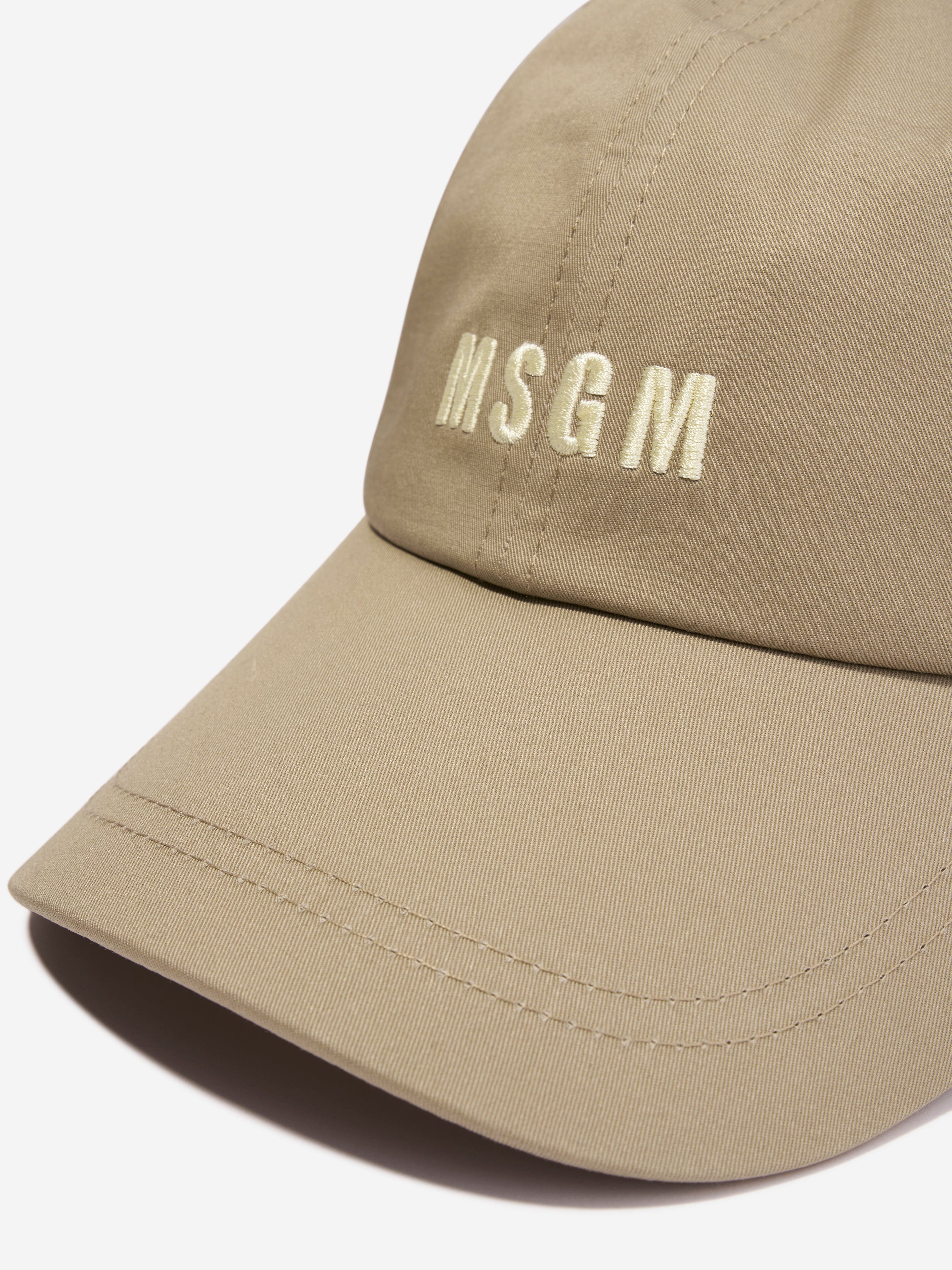 MSGM Kids Logo Cap in Beige