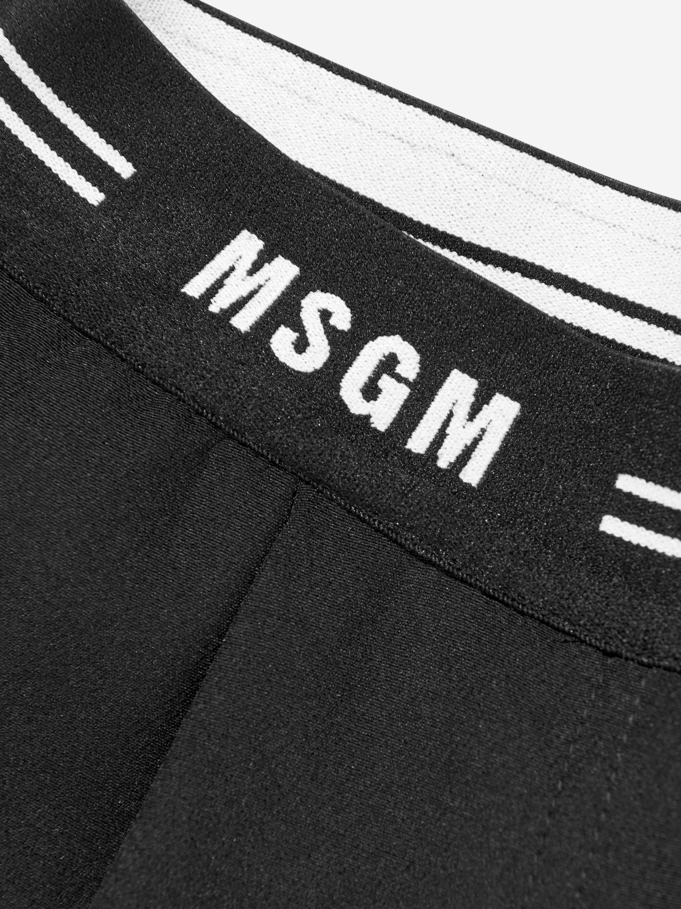 MSGM Girls Technical Shorts in Black